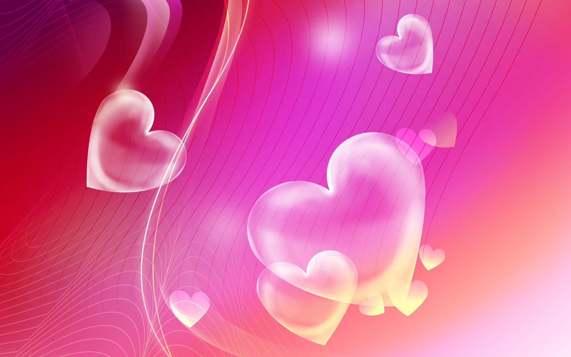 Cuori rosa sfumati ombré, 1920x1200 Full HD+ WUXGA, Desktop
