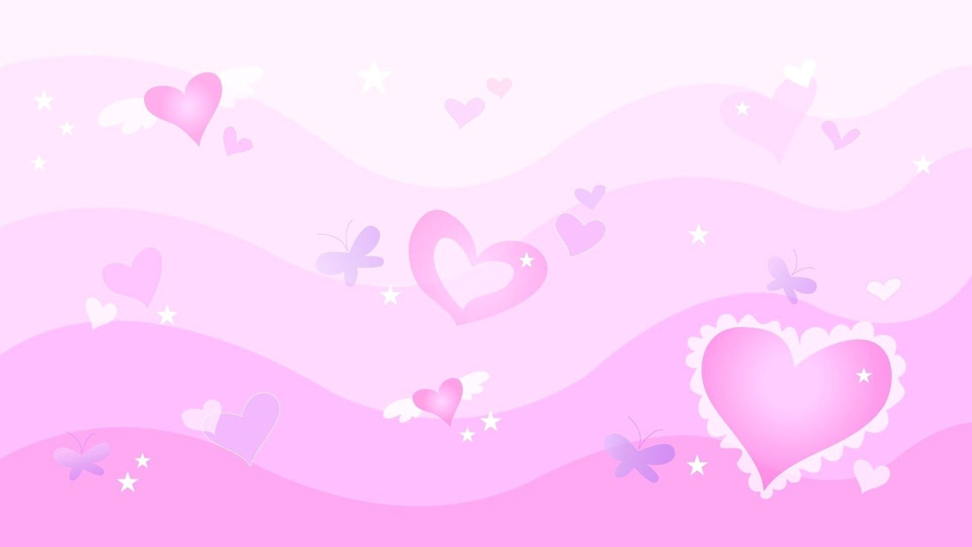 Cuori rosa ombré, 1920x1080 Full HD 1080p, Laptop