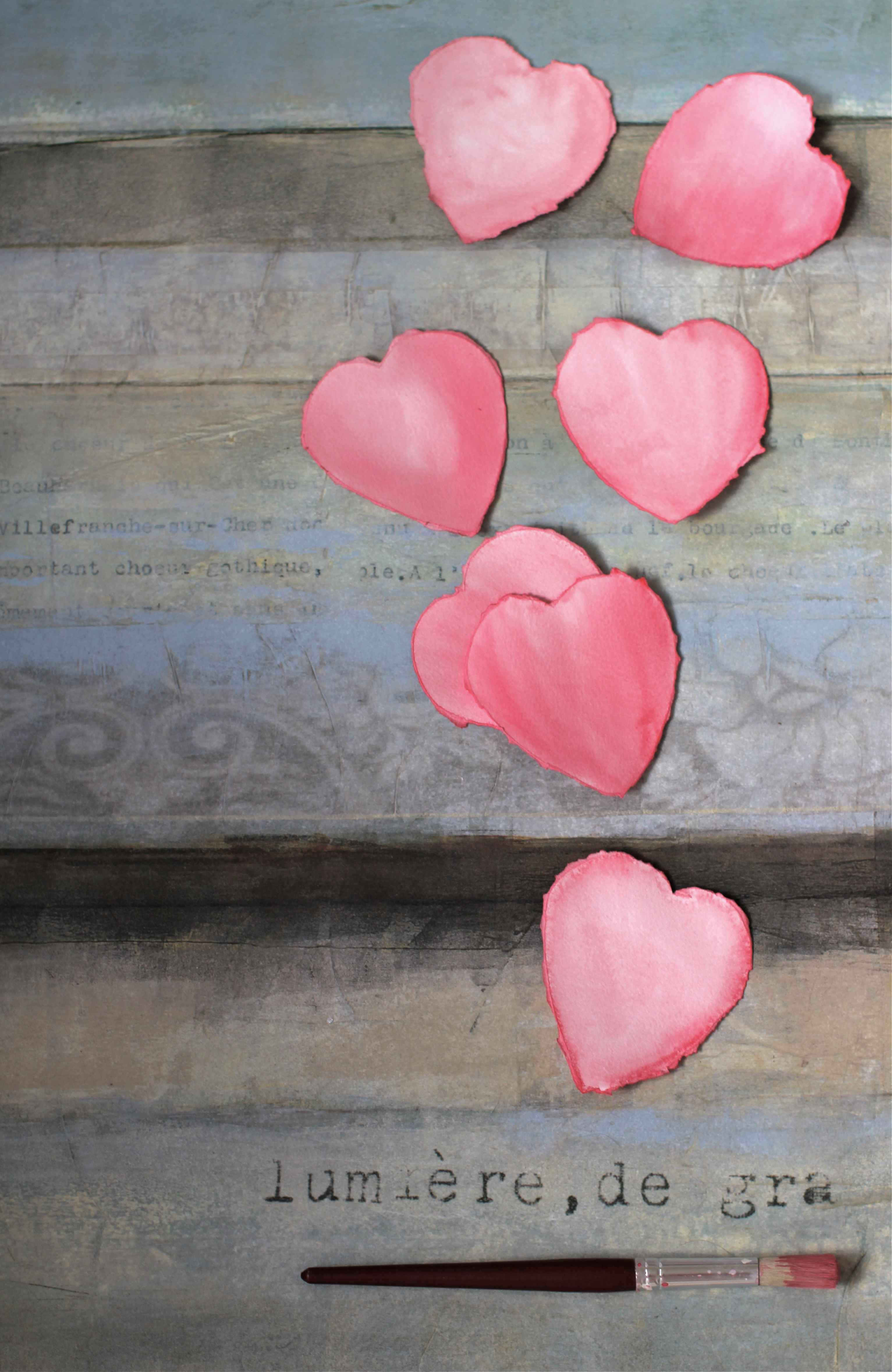 Cuori di carta dipinti rosa, 3065x4713 Full HD Verticale, Realme