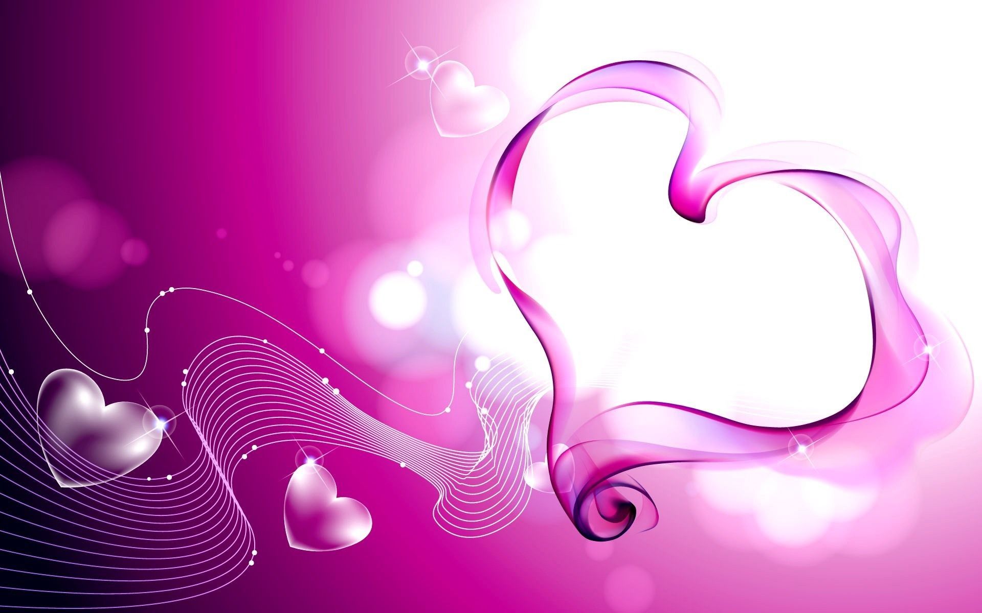 Cuore glitter rosa ombré, 1152x2048 Verticale, Mobile