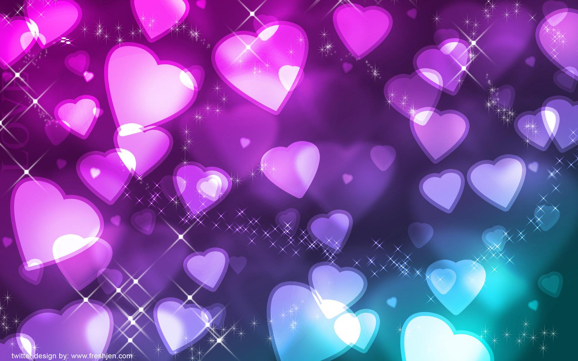 Cuori ombré rosa viola, 1920x1200 Full HD+, Laptop