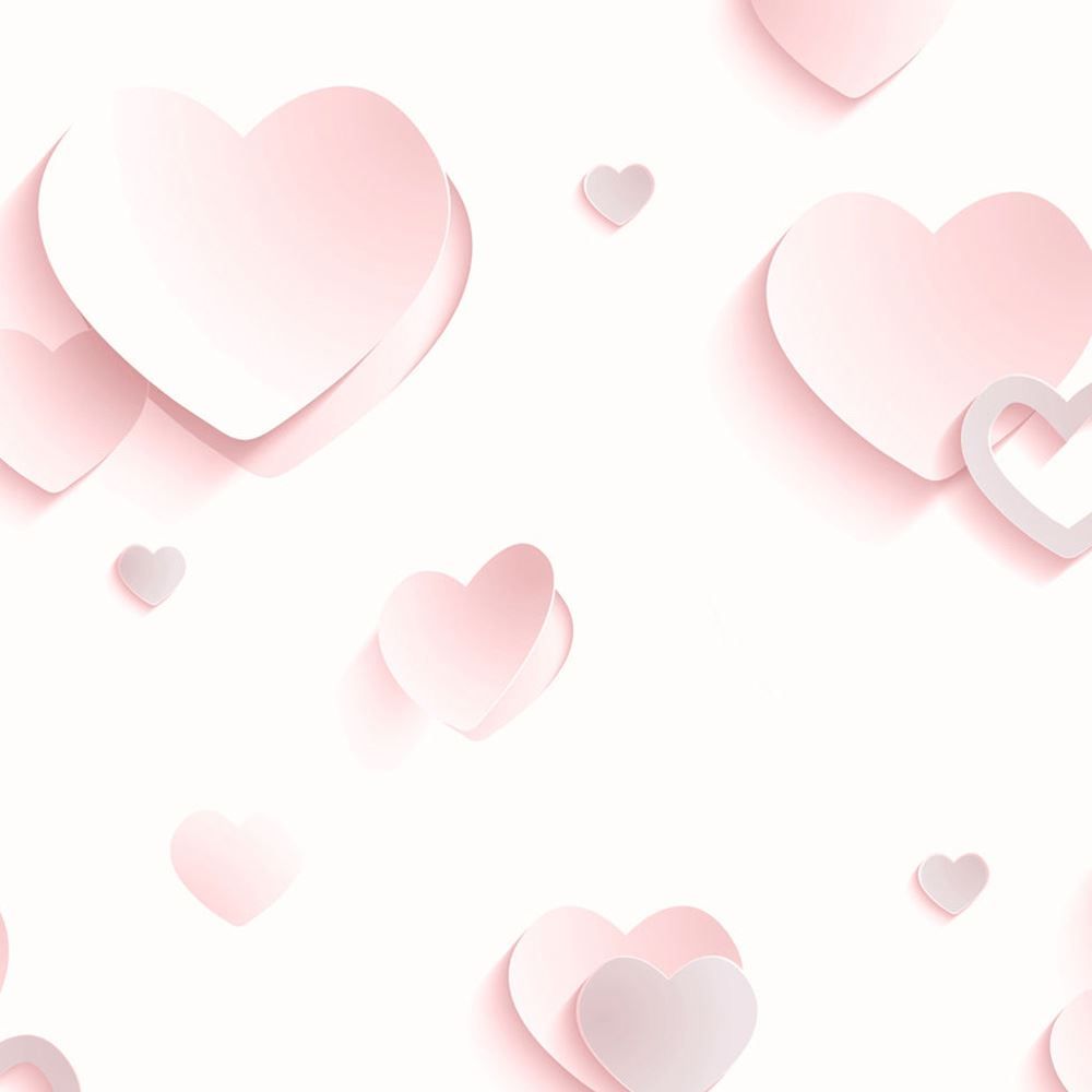 Cuori rosa ombré 3D, 1000x1000 HD, Desktop
