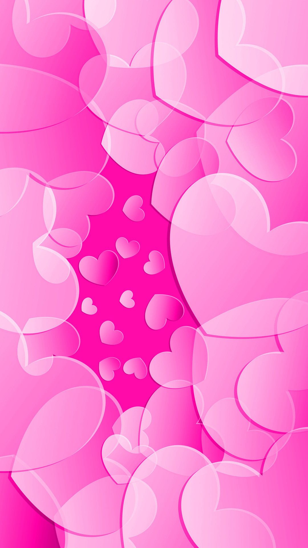Cuori rosa ombré, 1080x1920 Verticale, Mobile