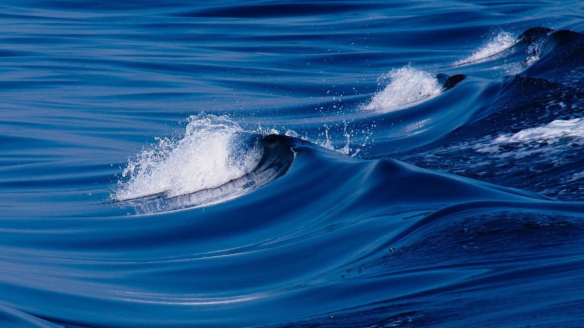 Onde oceano blu scuro, 1920x1080 Full HD 1080p, Desktop