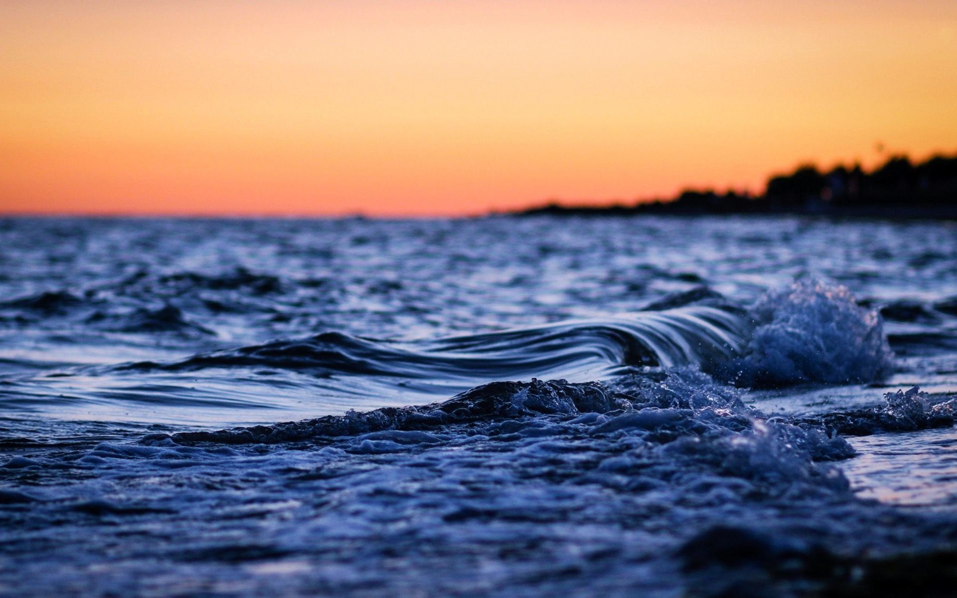 Onde oceano al tramonto, 1920x1200 Full HD+ WUXGA, Desktop