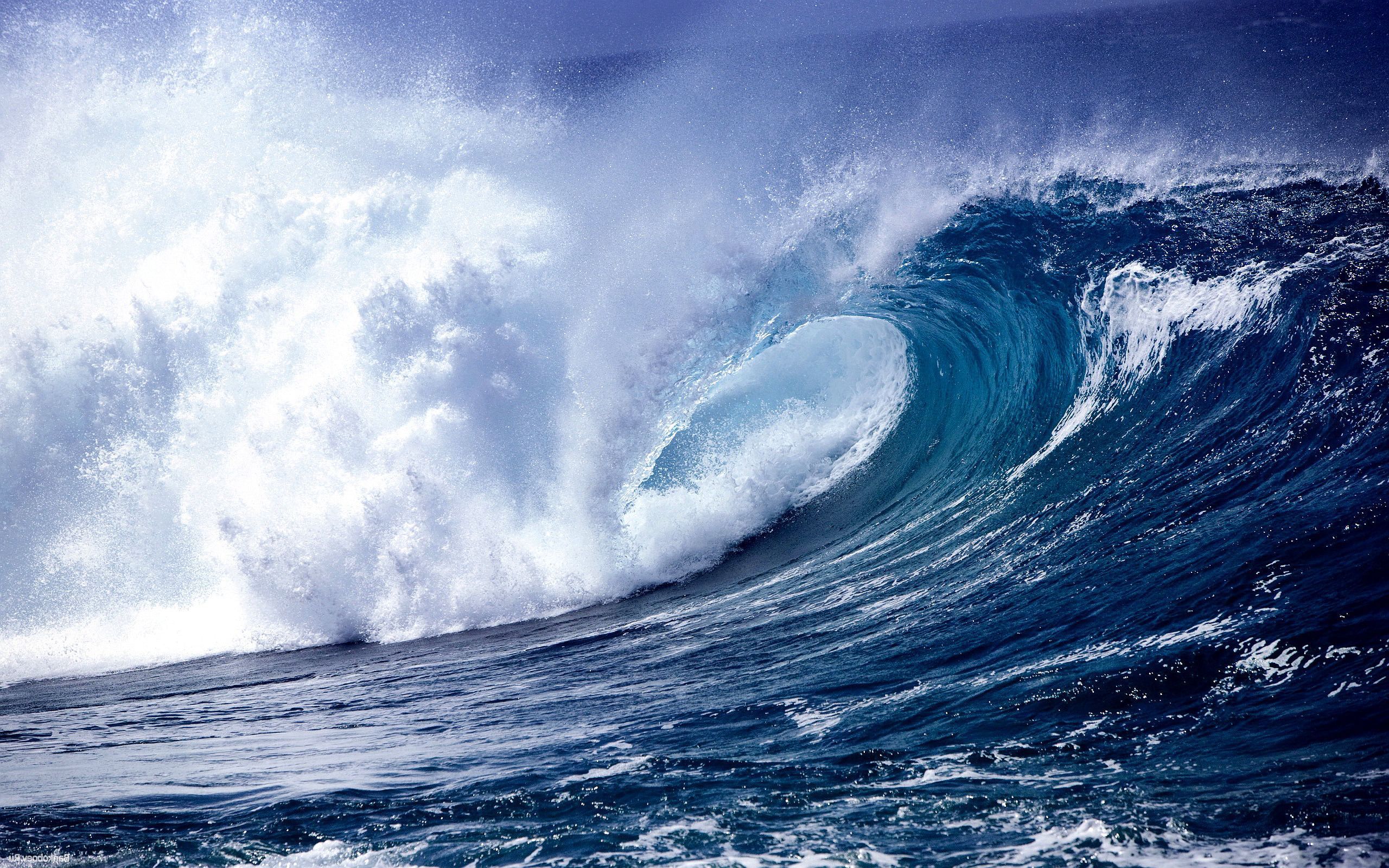 Onda oceanica blu che si increspa, 2560x1600 2K, PC