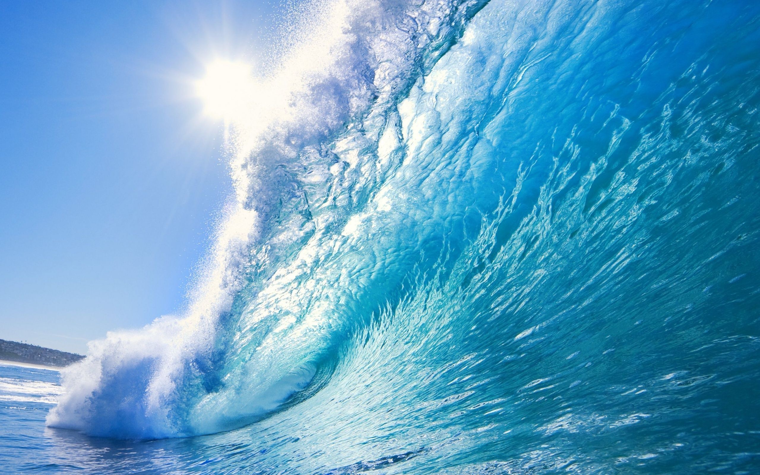 Onda oceanica blu turchese, 2560x1600 2K, Desktop