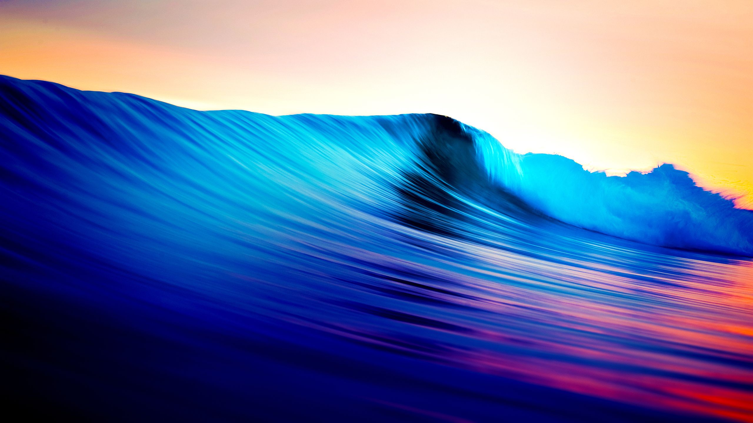 Onda blu al tramonto, 2560x1440 2K, Monitor Gaming