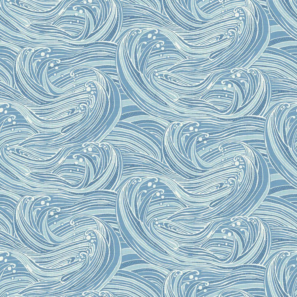 Onde marine stilizzate blu-azzurre, 1000x1000 HD, Desktop
