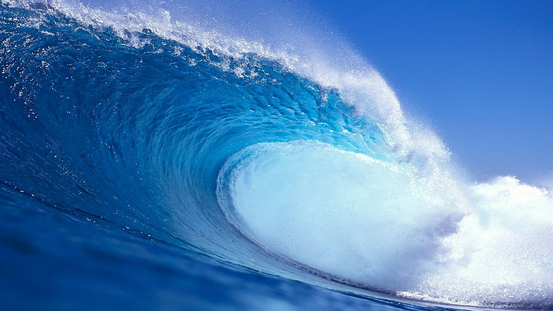 Onda oceanica blu, 1920x1080 Full HD, Laptop