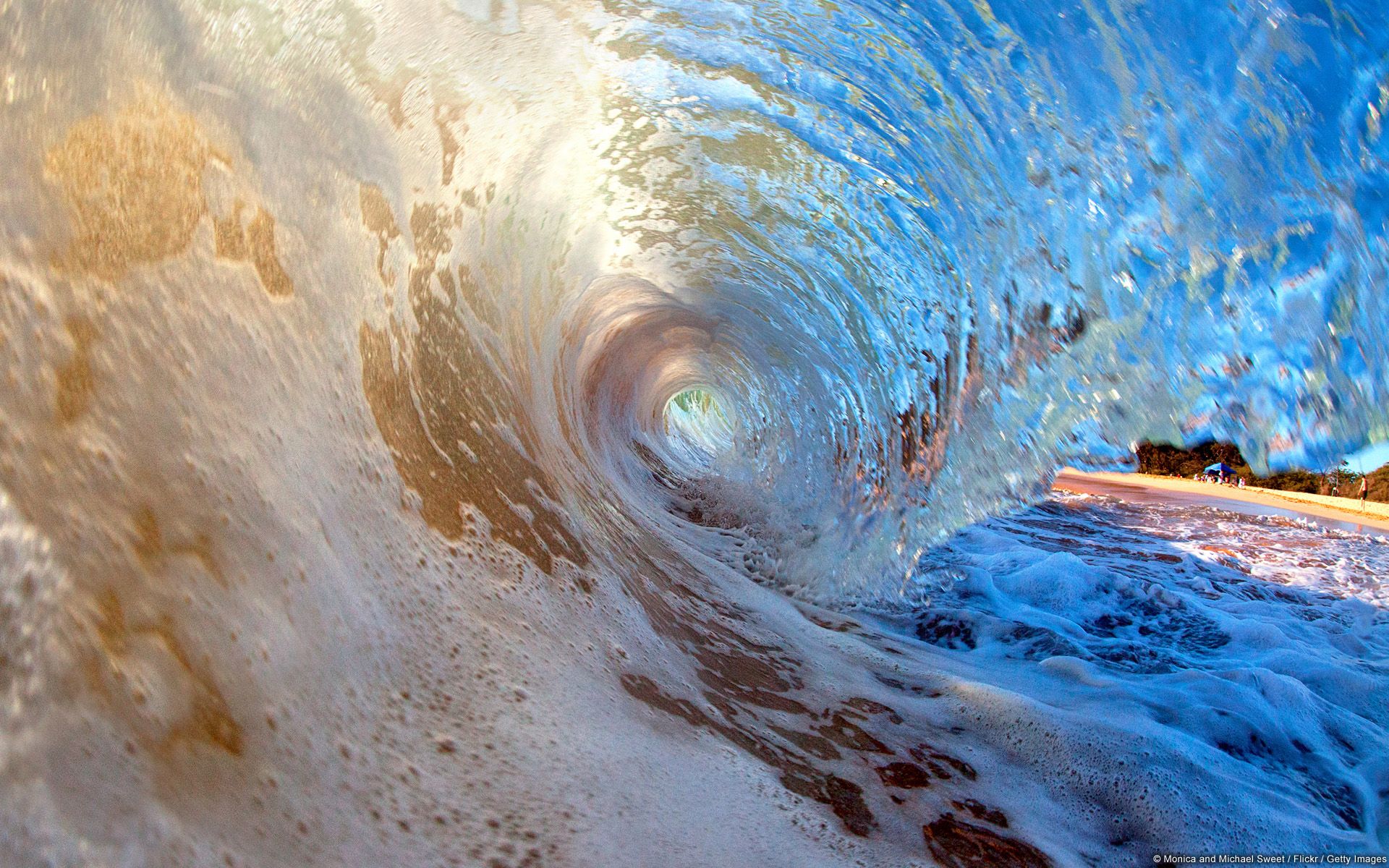 Onda oceanica blu che si increspa, 1920x1200 WUXGA, Laptop
