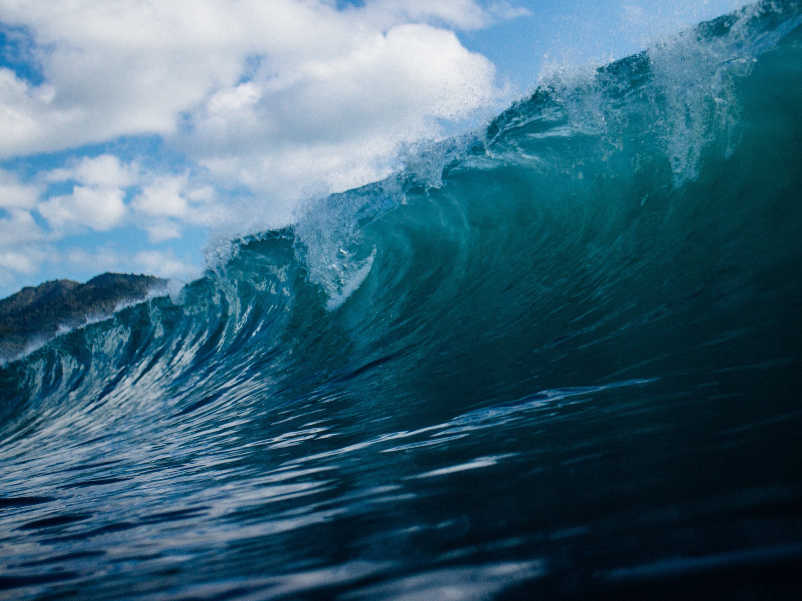 Onda oceanica blu, 2732x2048 2K, Desktop