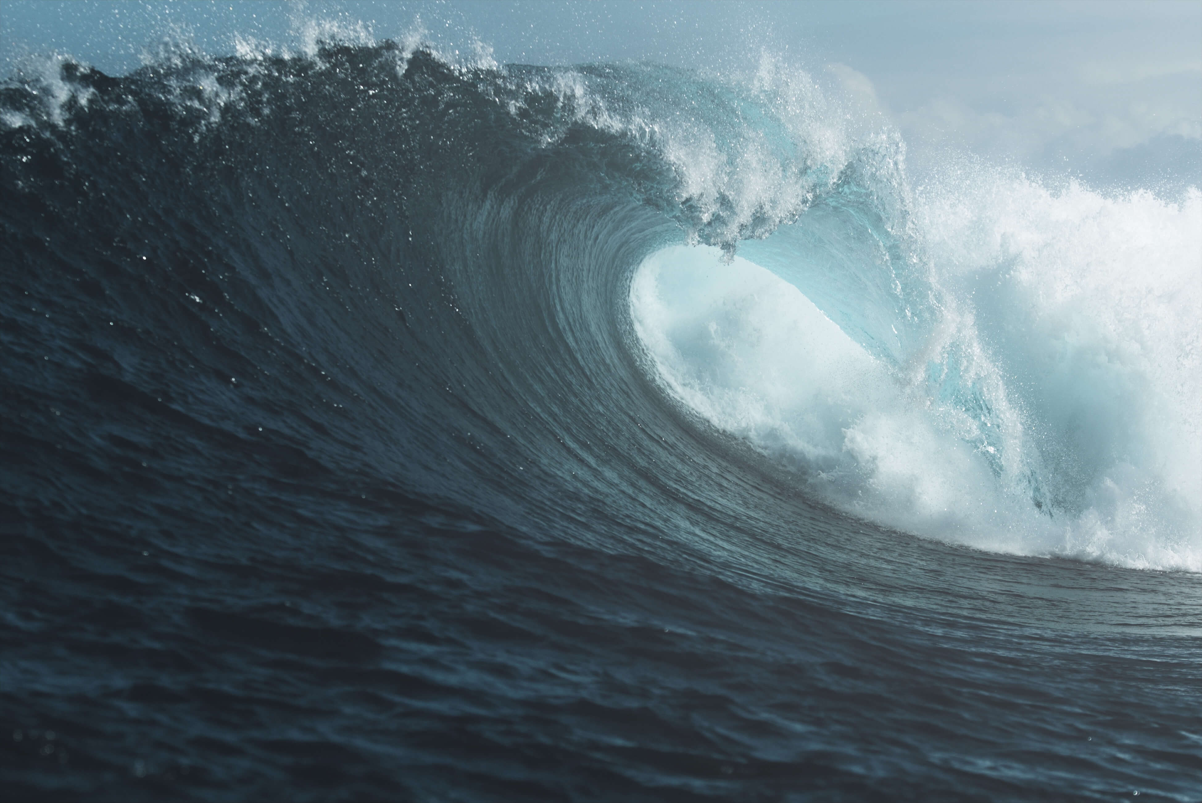 Onda oceanica blu che si increspa, 3896x2602 UHD, Monitor 4K