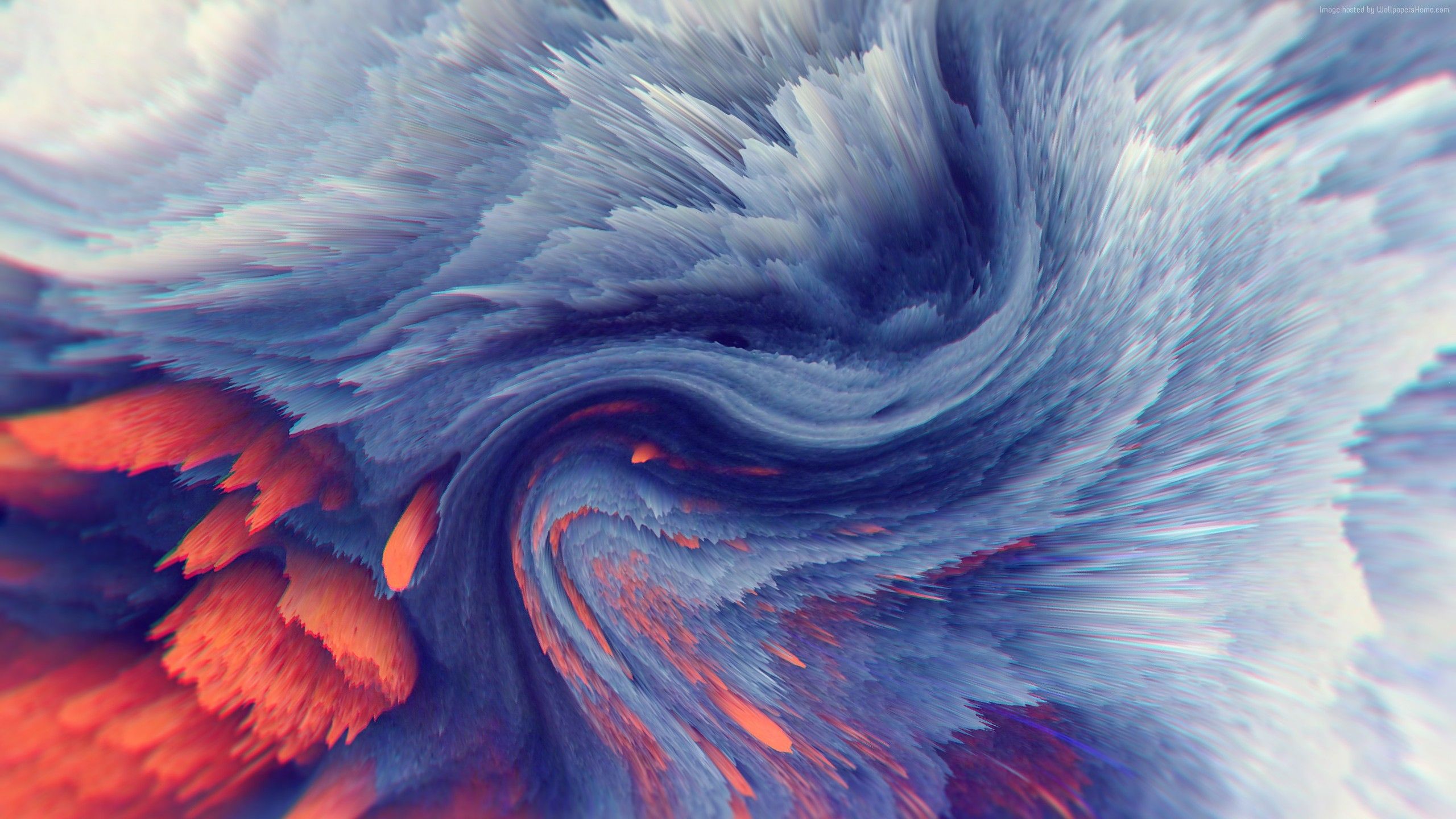 Onde astratte blu e arancioni, 2560x1440 2K, Monitor Gaming