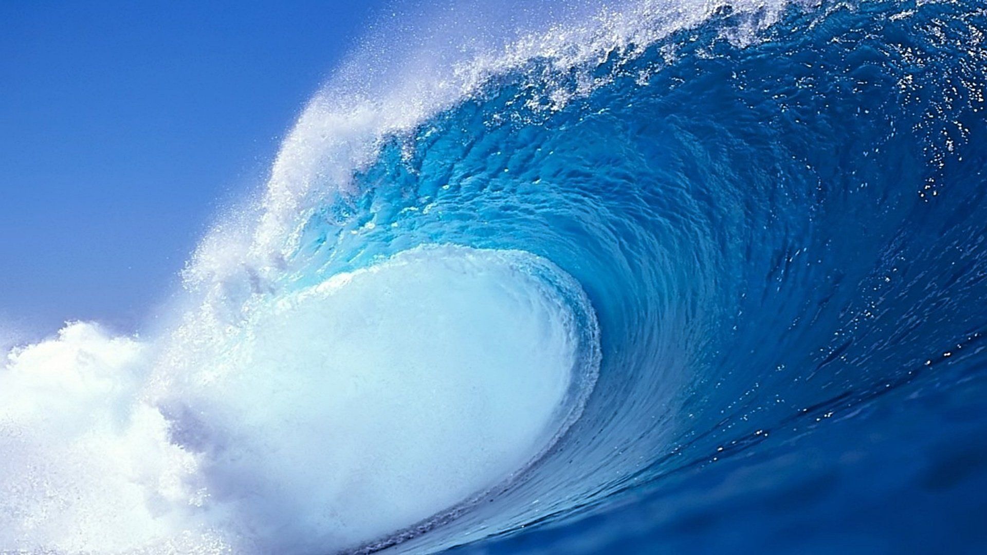 Onda oceanica blu che si infrange, 1920x1080 Full HD, Desktop