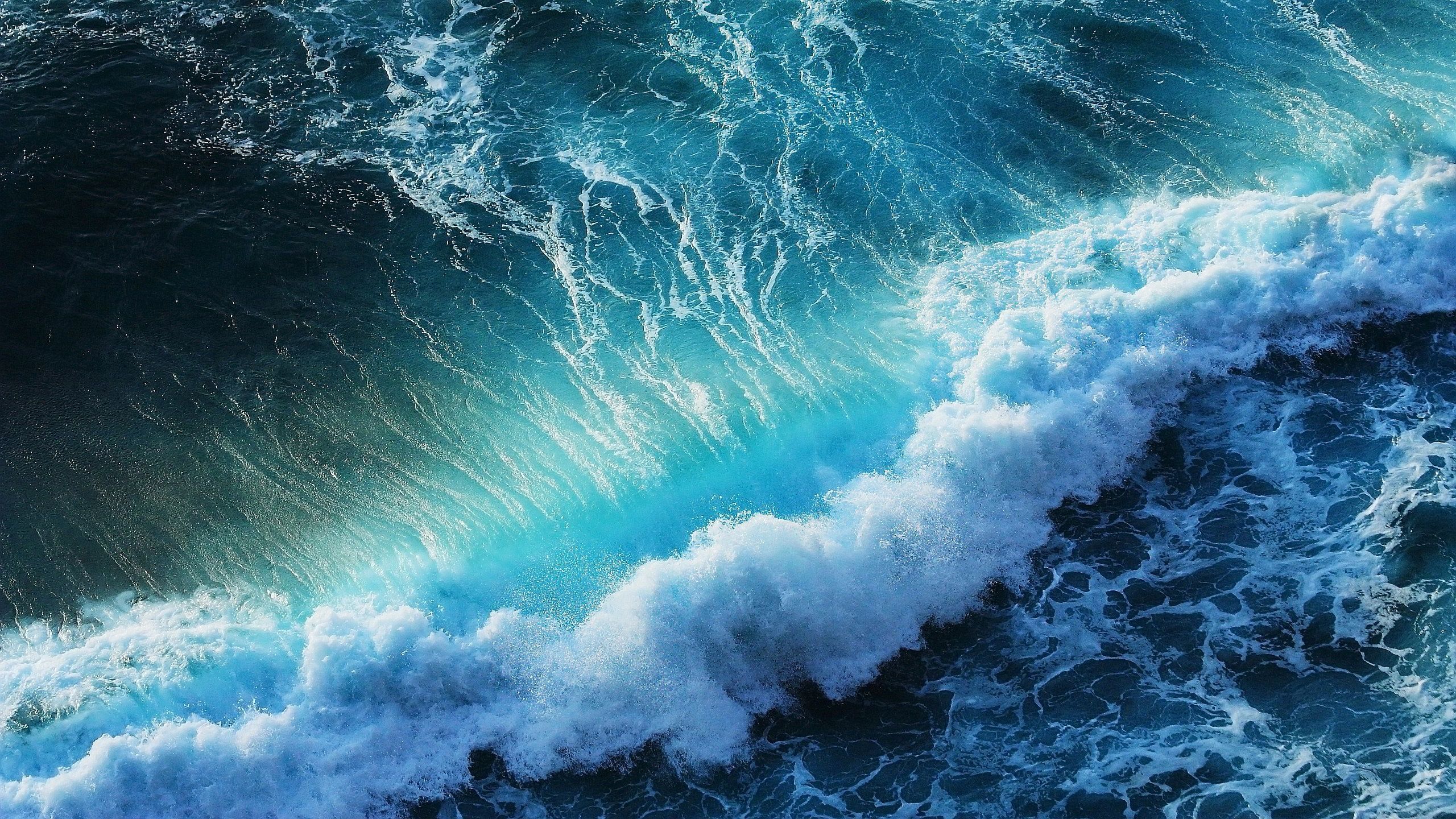 Onda oceanica blu turchese, 2560x1440 2K, Desktop