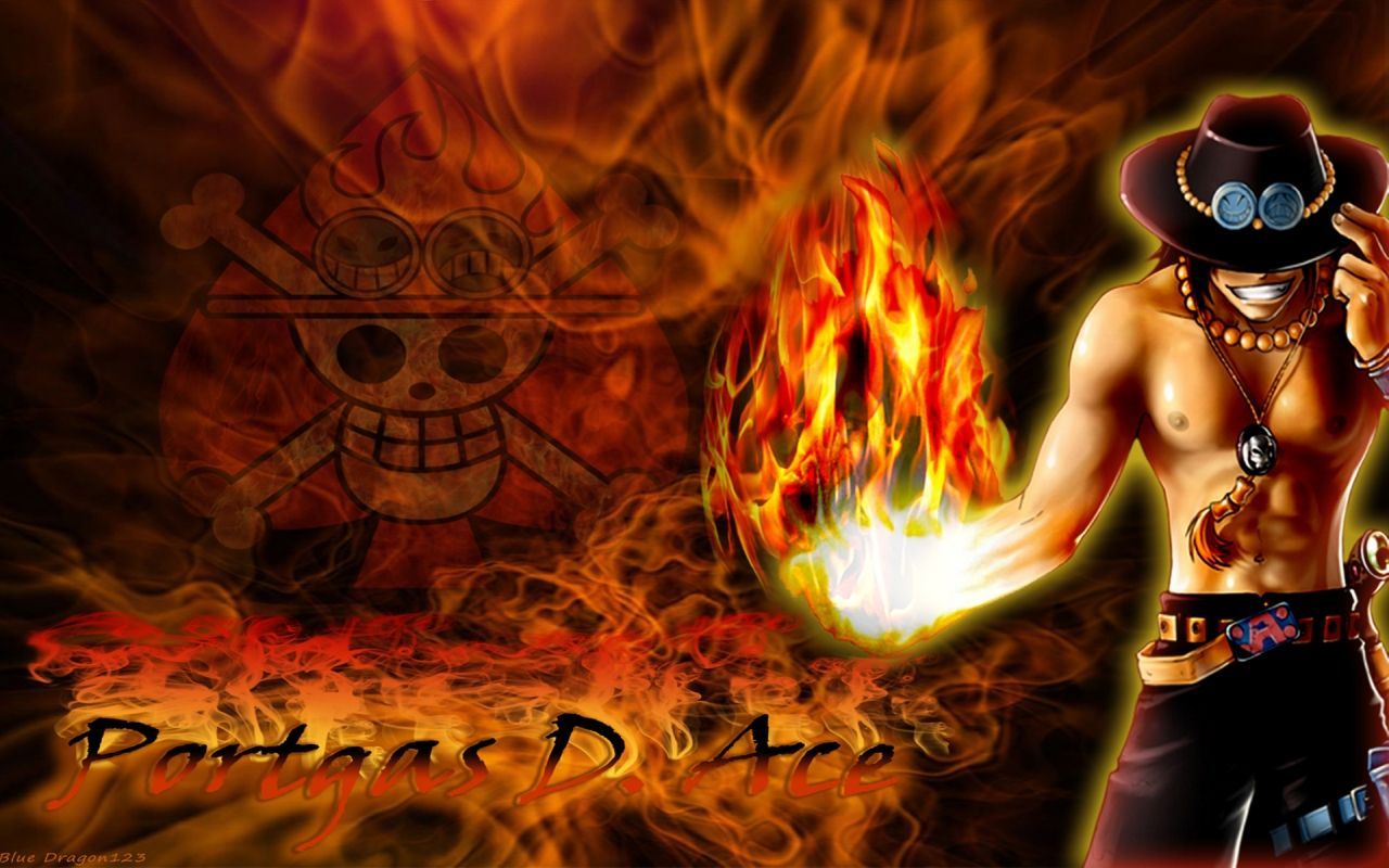 Portgas D. Ace, One Piece, fiamme, 1280x800 HD, Desktop