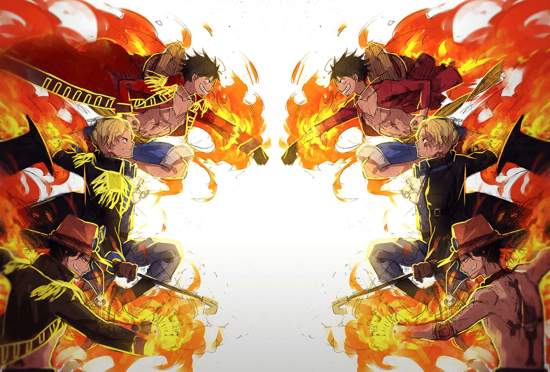 Sabo, Luffy e Ace, One Piece, 1920x1300 Full HD+, PC Desktop