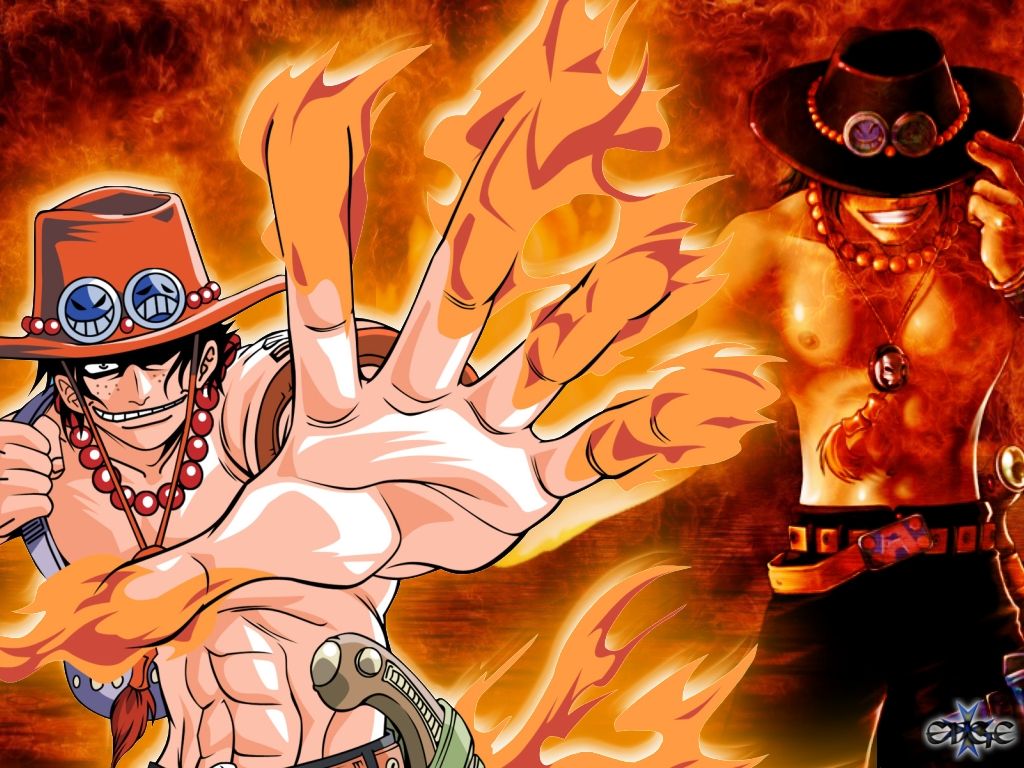Portgas D. Ace fiamme arancioni, 1024x768 HD, PC