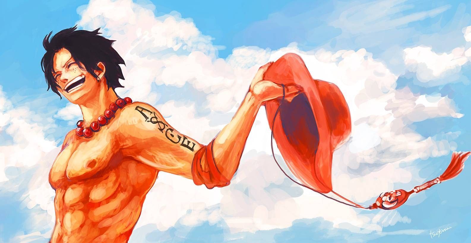 Ace One Piece cielo azzurro, 1586x819 HD, Desktop