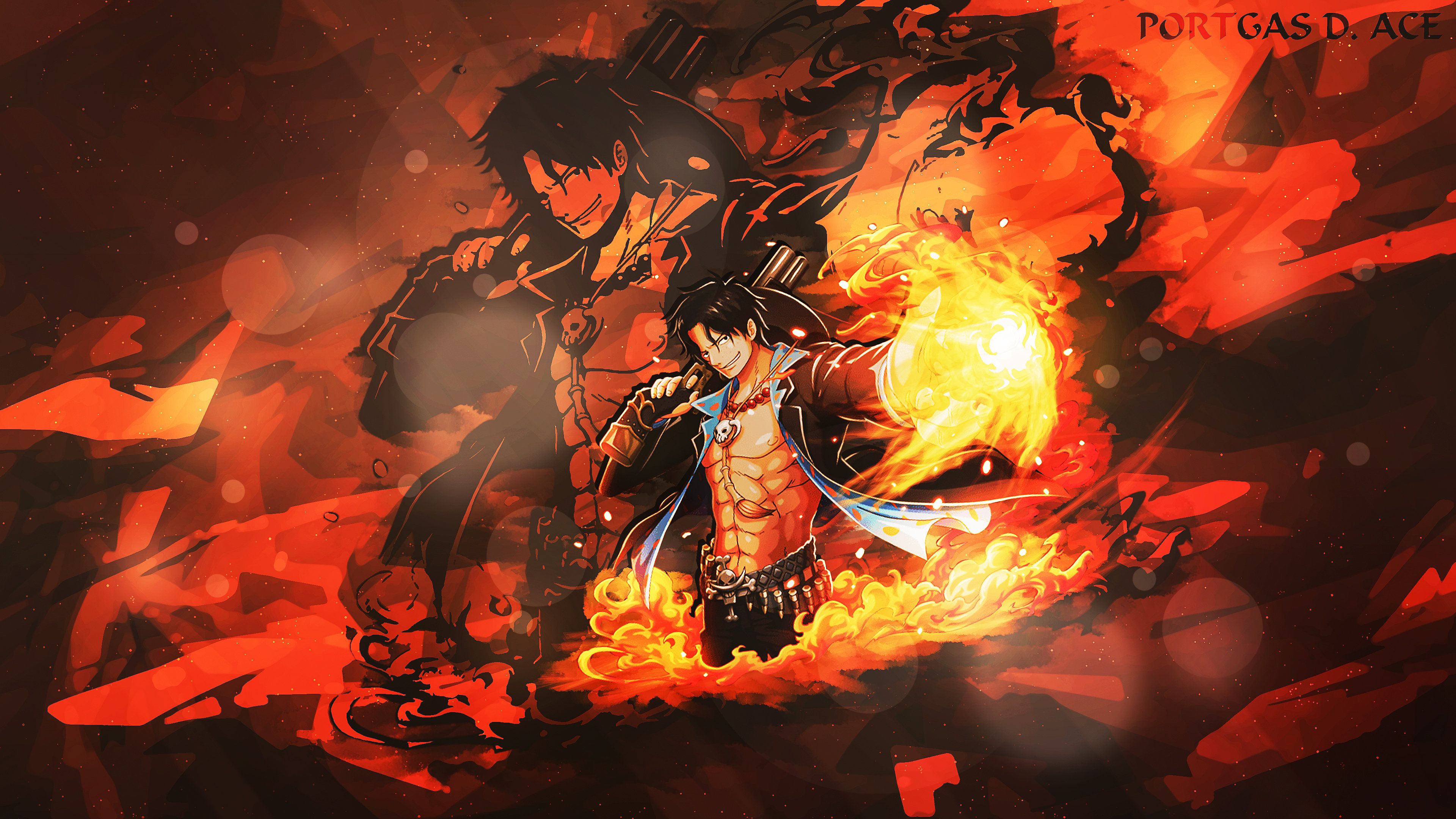 Portgas D. Ace, One Piece, 3840x2160 4K Ultra HD, Monitor 4K