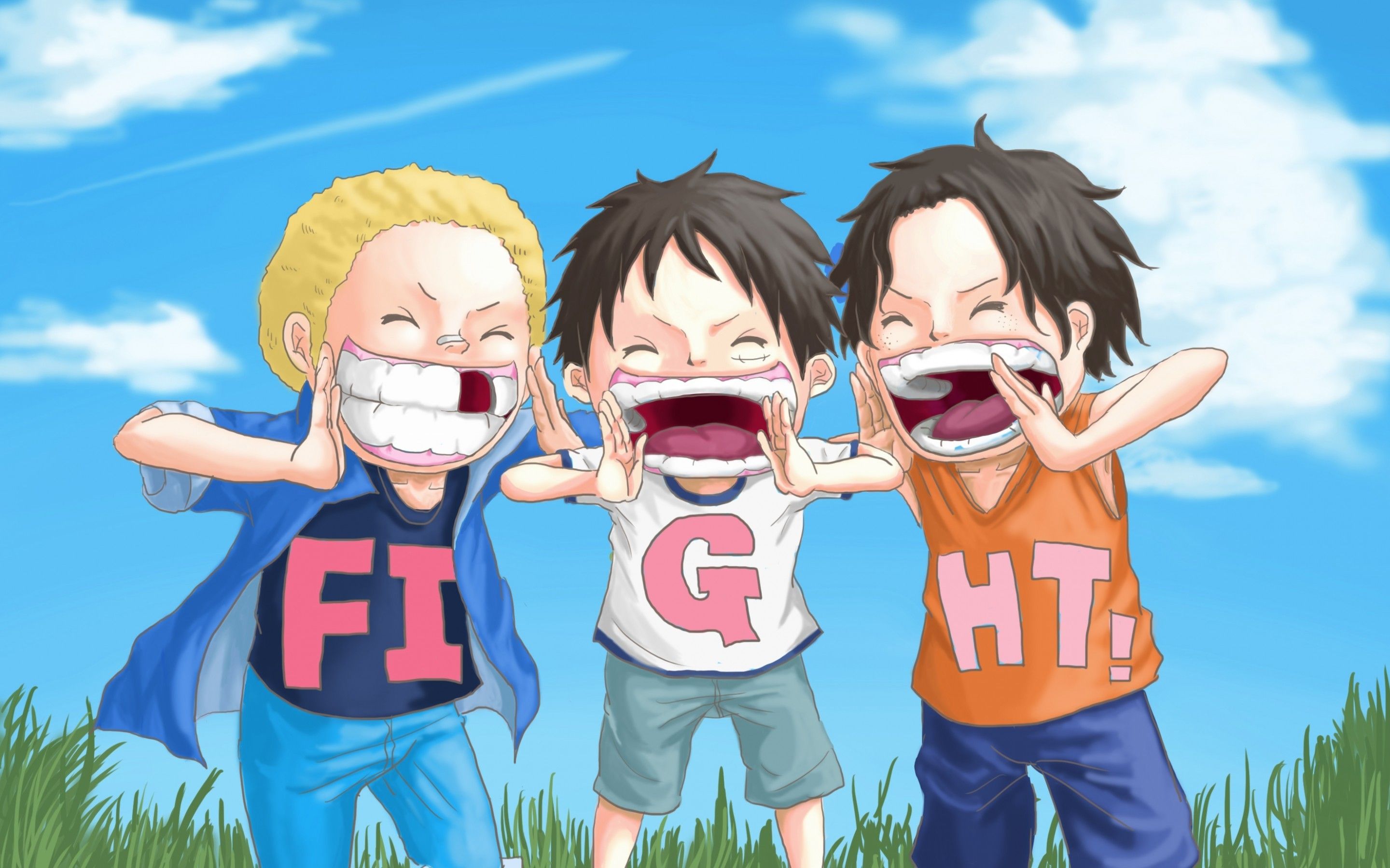Ace, Luffy e Sabo bambini, 2880x1800 2K+, MacBook Pro