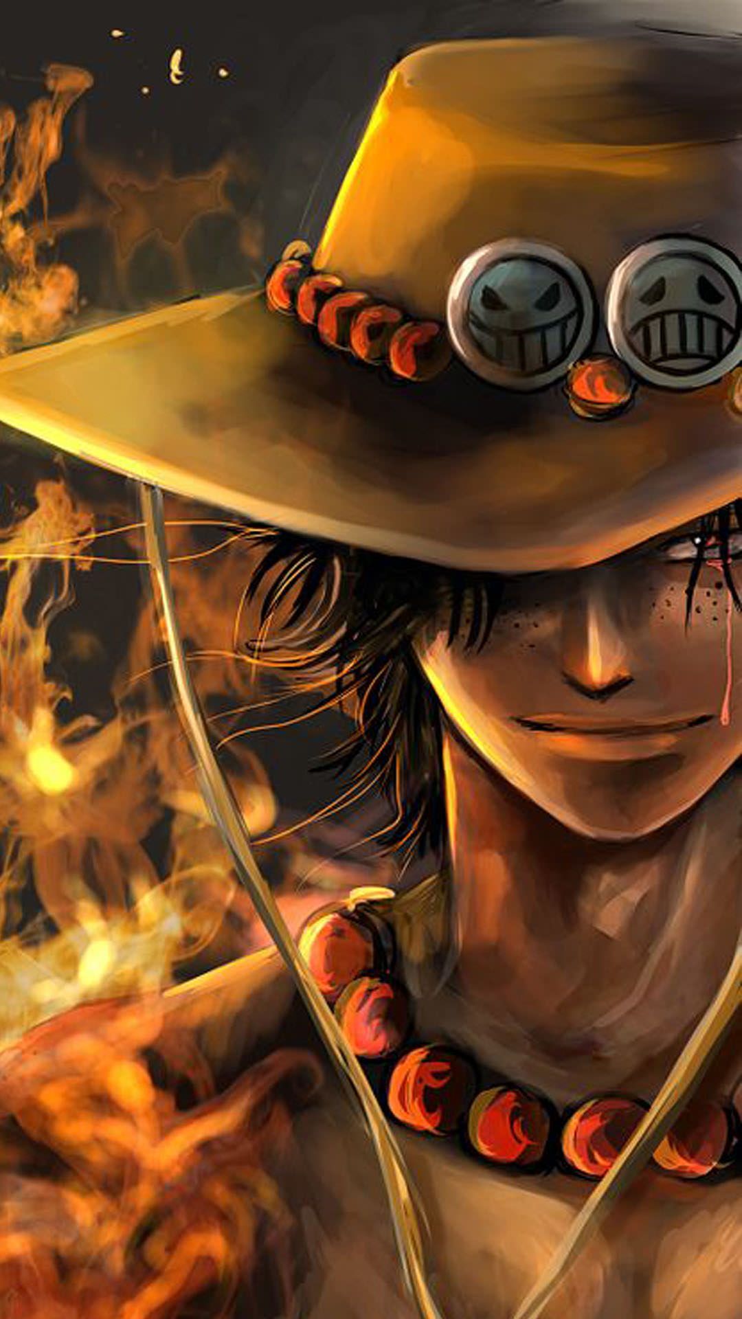 Portgas D. Ace, One Piece, 1080x1920 Full HD Verticale, iPhone