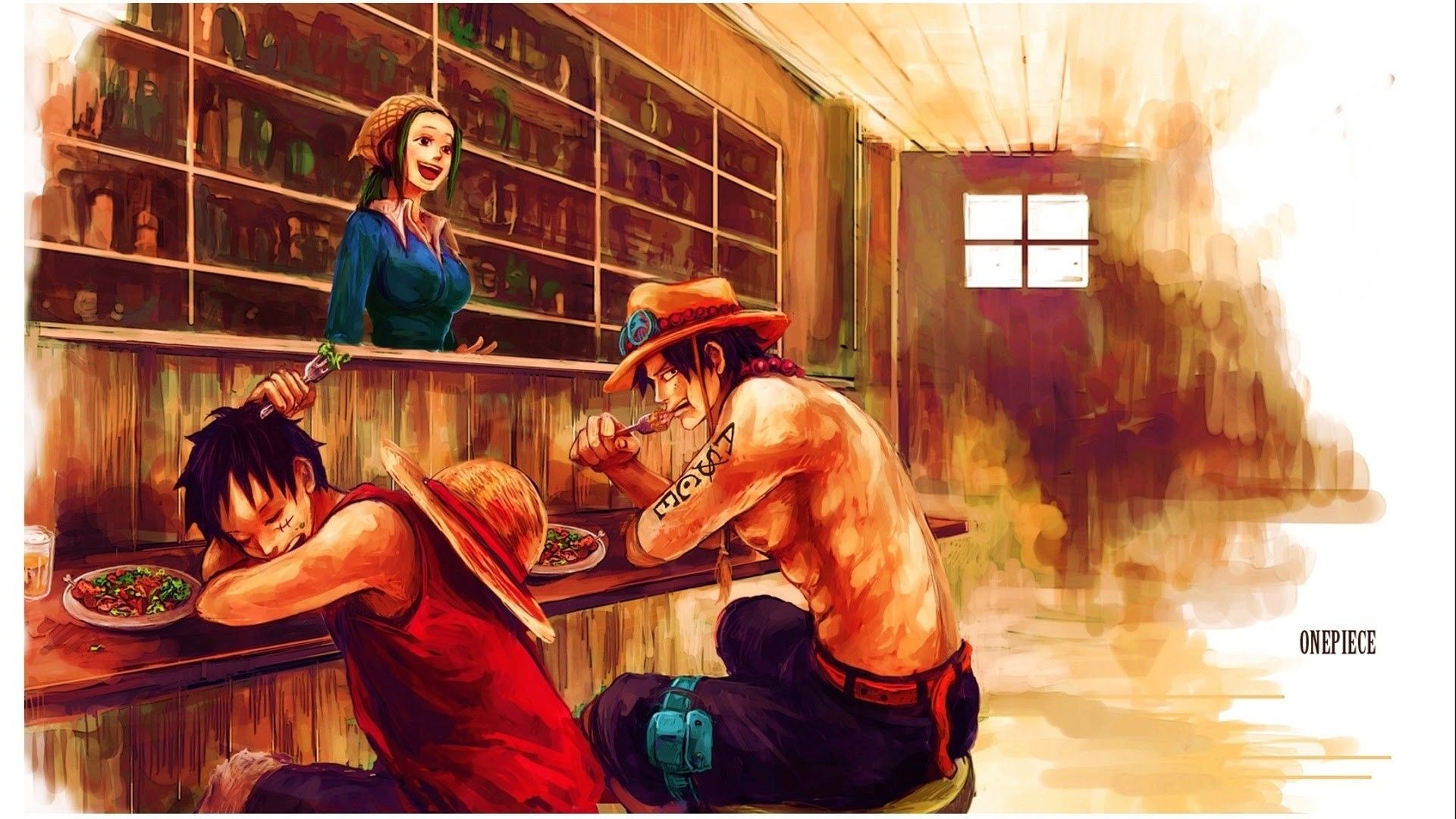 Ace e Luffy, One Piece, 1920x1080 Full HD, PC Desktop