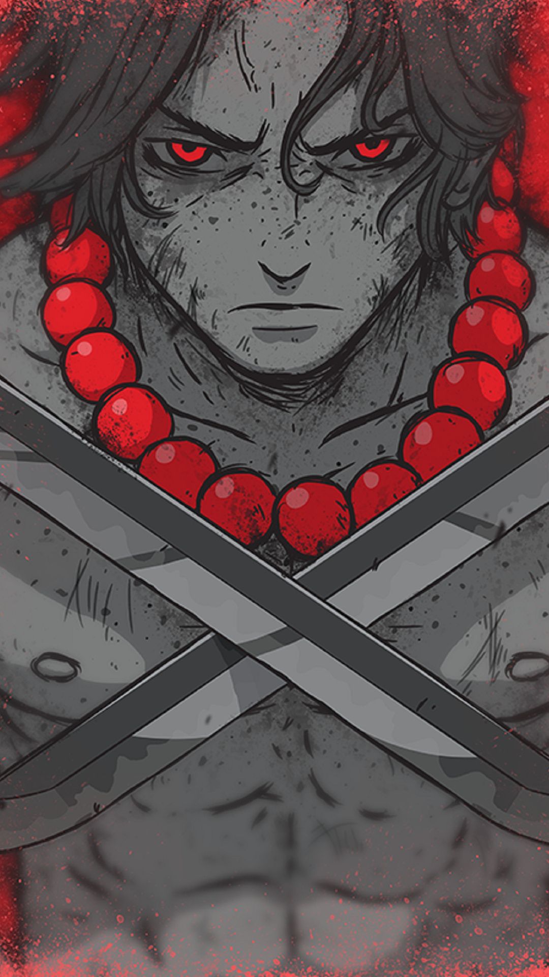 Portgas D. Ace, collana rossa, 1080x1920 Verticale, Samsung Galaxy