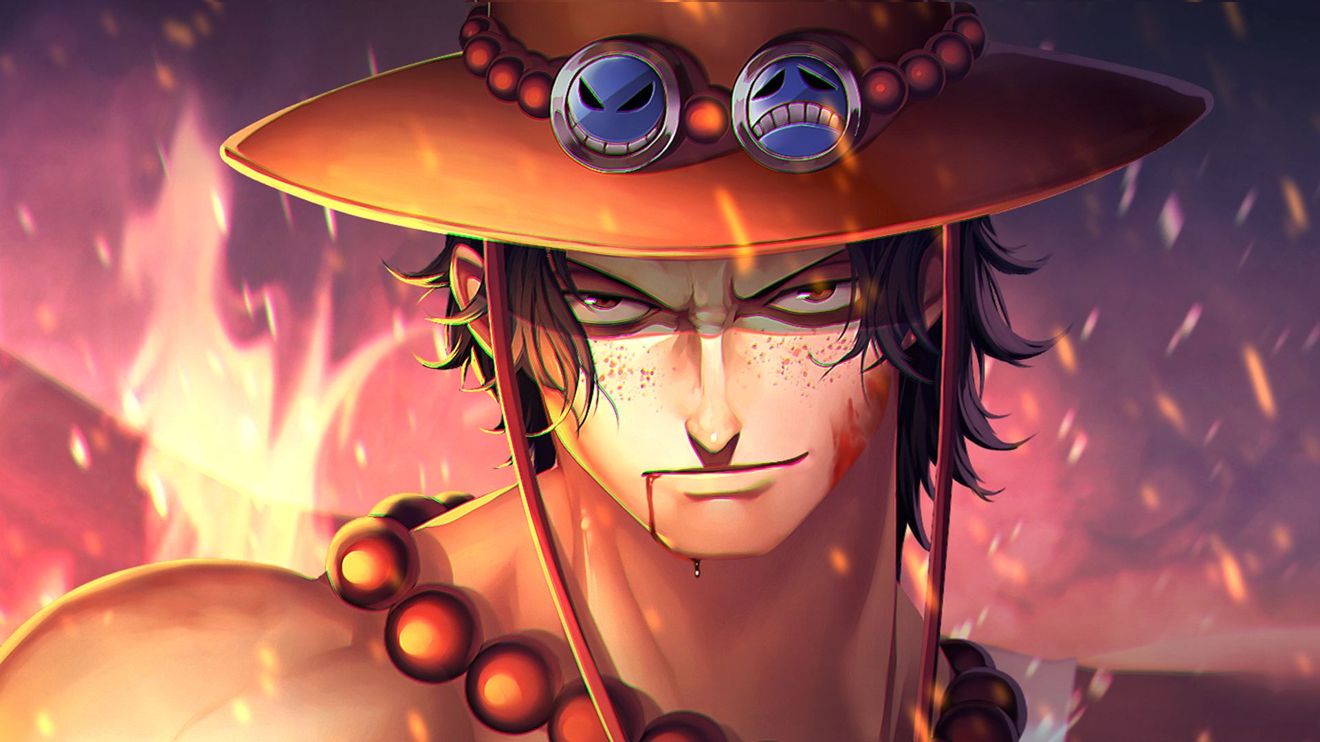 Portgas D Ace, One Piece, Eiichiro Oda, 1920x1080 Full HD 1080p, PC