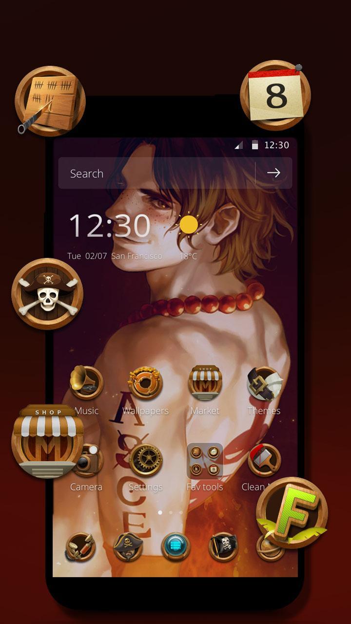 Portgas D. Ace, One Piece, 720x1280 Full HD Verticale, Smartphone