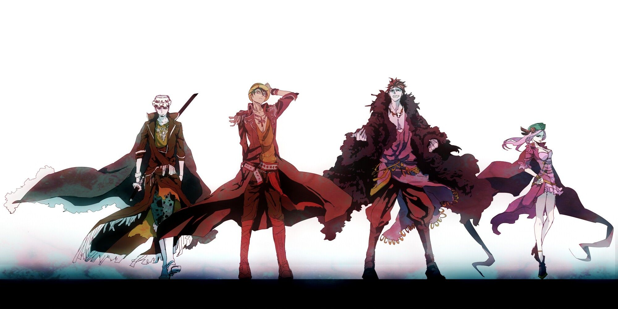 One Piece personaggi eleganti, anime pirati, 2000x1000 Hi-Res, Desktop