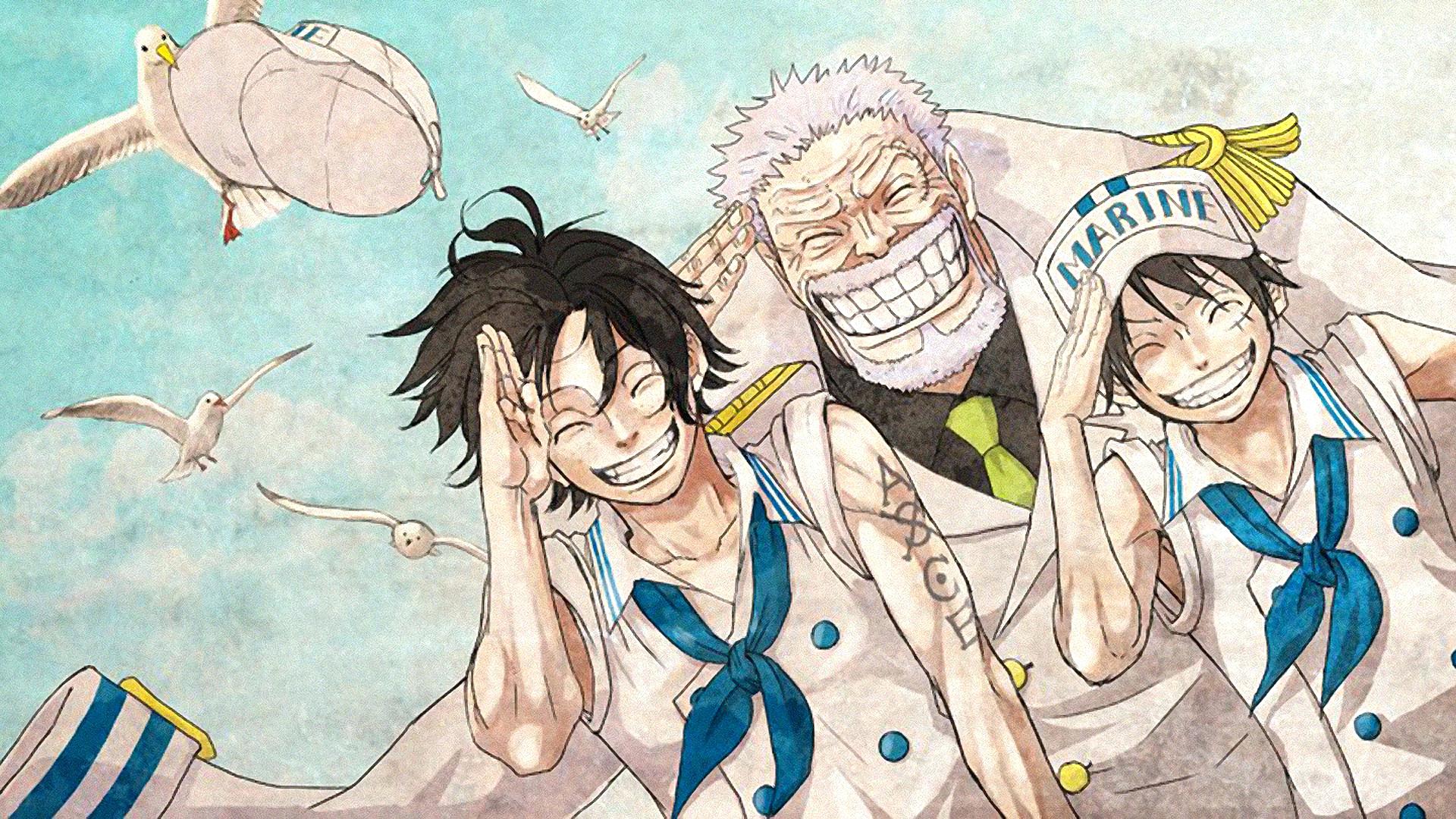 One Piece Luffy giovane marina, 1920x1080 Full HD, PC Desktop