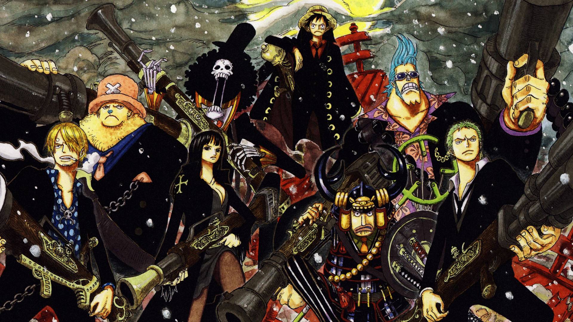 Ciurma Cappello di Paglia One Piece, Eiichiro Oda, 1920x1080 Full HD 1080p, Laptop