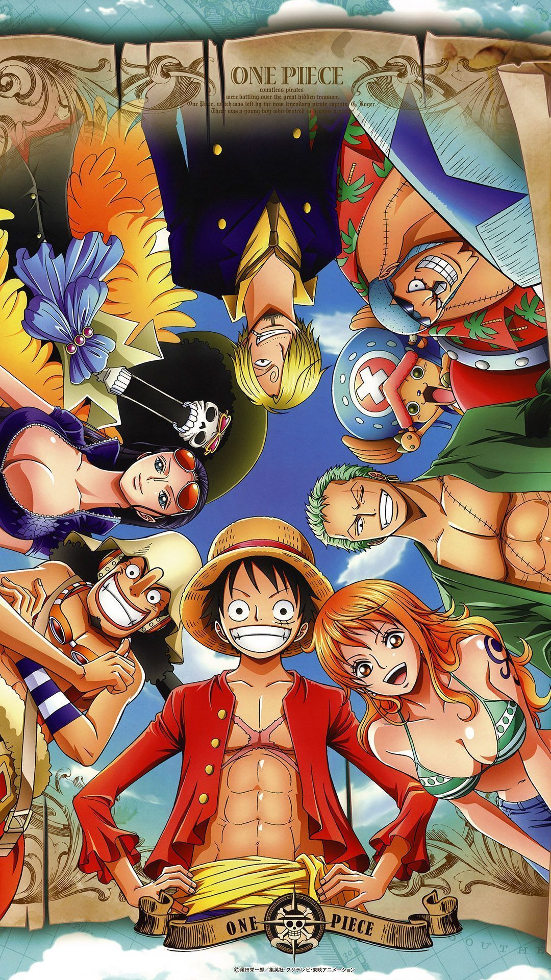 Equipaggio Cappello di Paglia One Piece, 1080x1920 Full HD Verticale, Smartphone