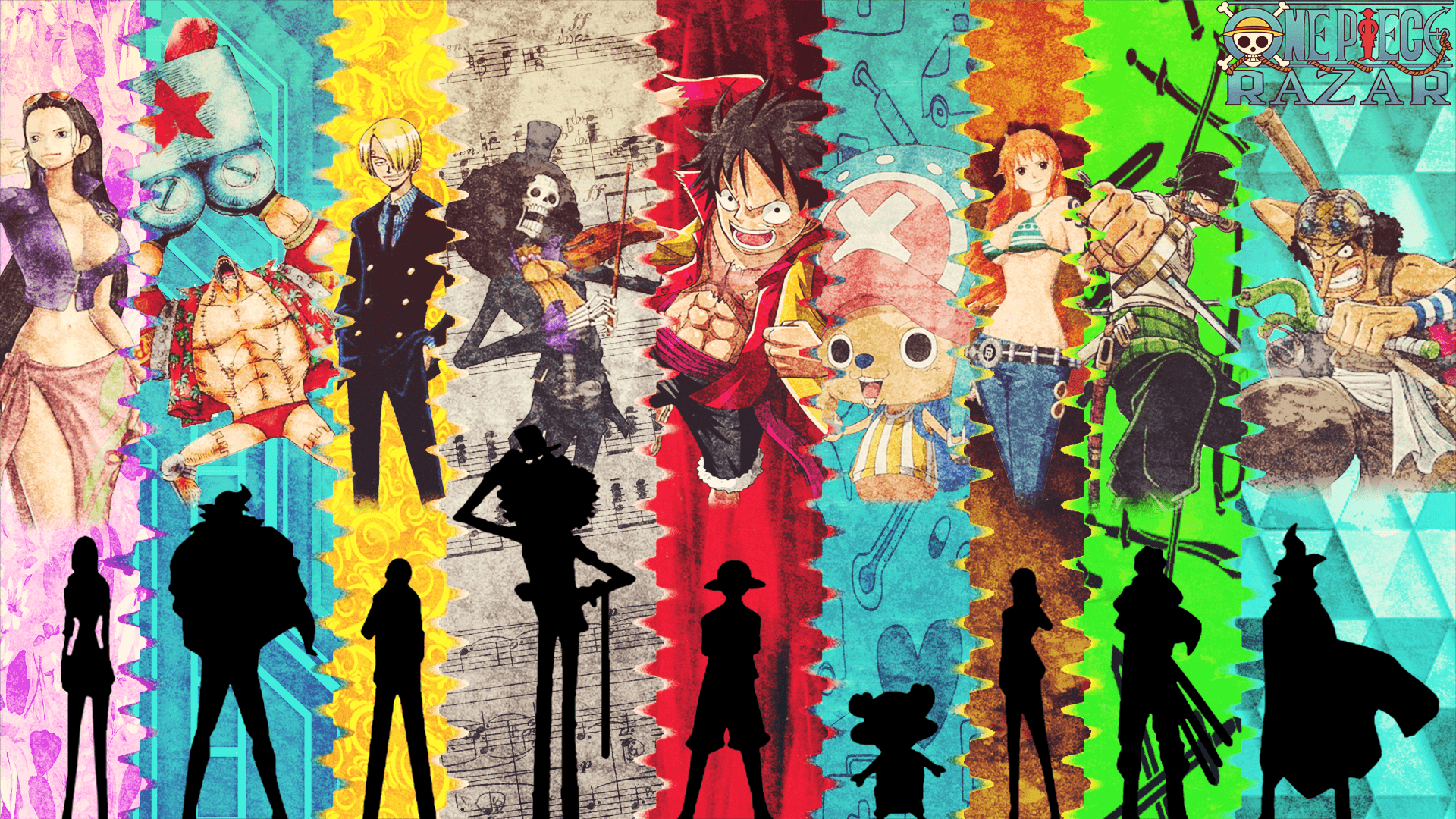 Zoro One Piece silhouette epica, 1920x1080 Full HD, Desktop