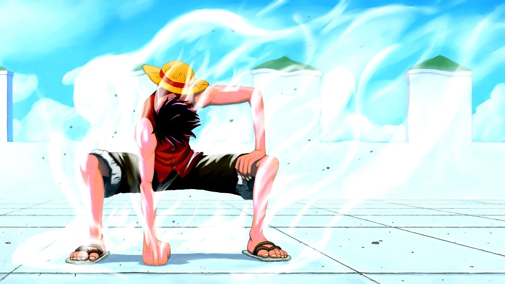 Personaggi One Piece silhouette colorata, 1920x1080 Full HD, PC Desktop