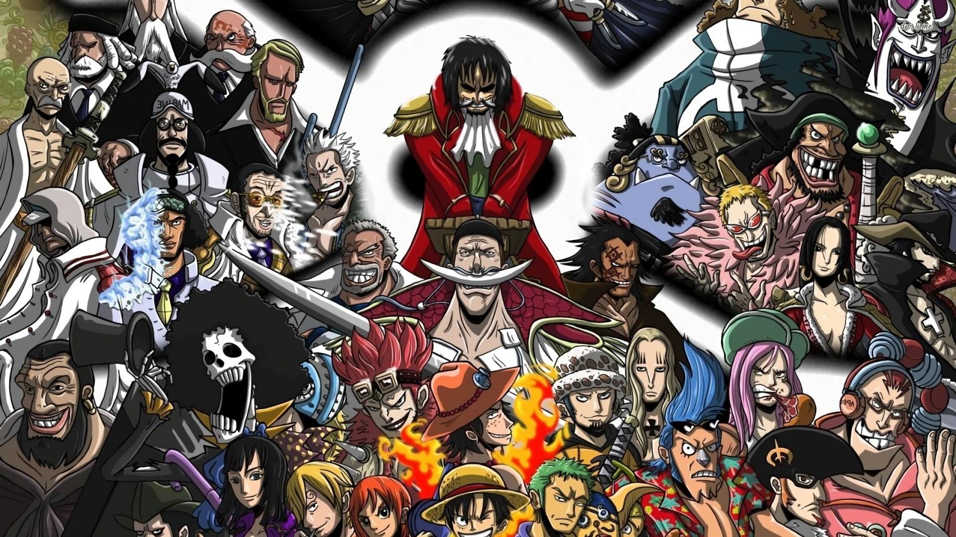 One Piece personaggi collage, 3734x3096 2K, Desktop