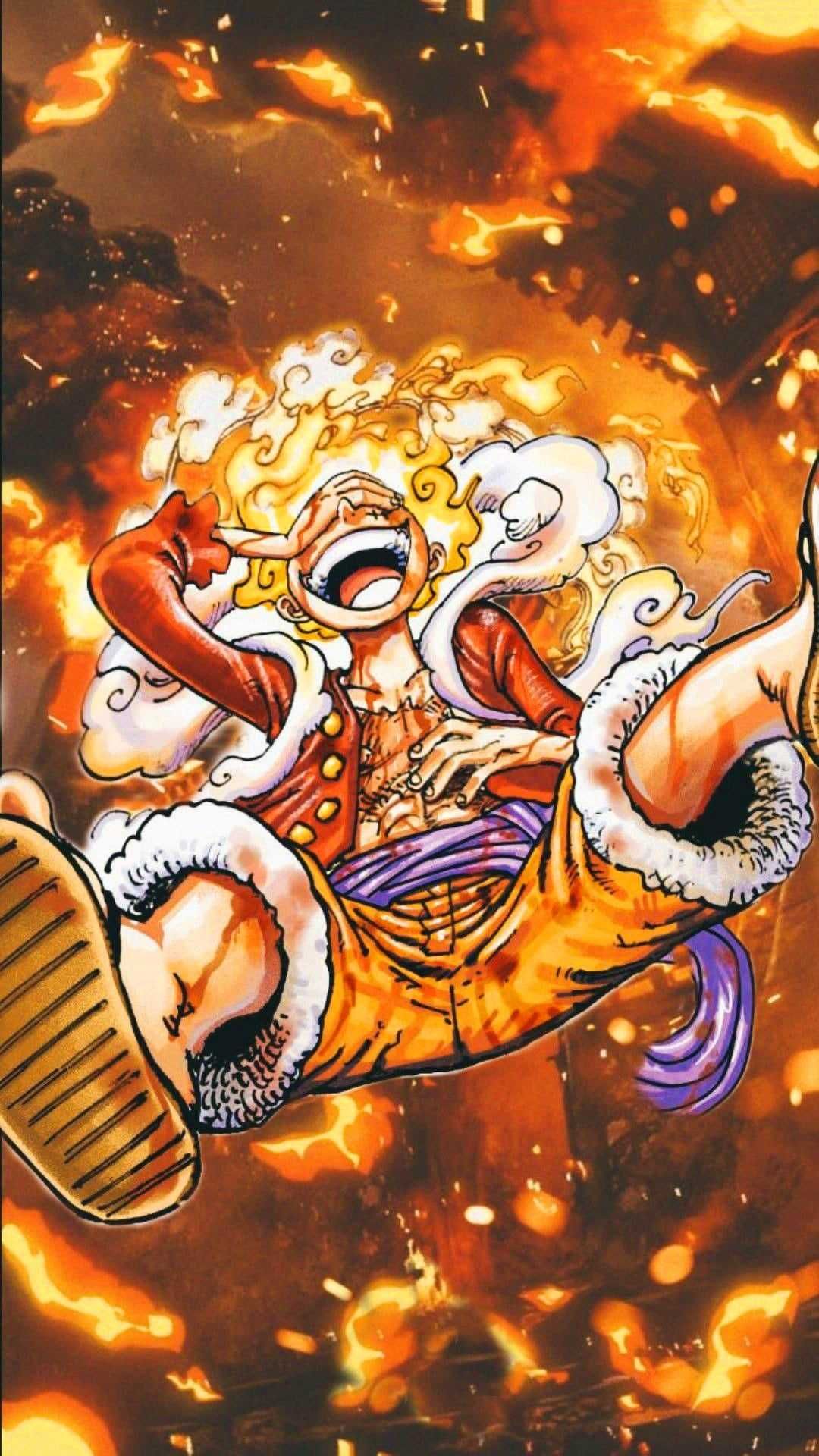 Luffy Gear 5 One Piece, anime pirati, 1080x1920 Verticale, Mobile