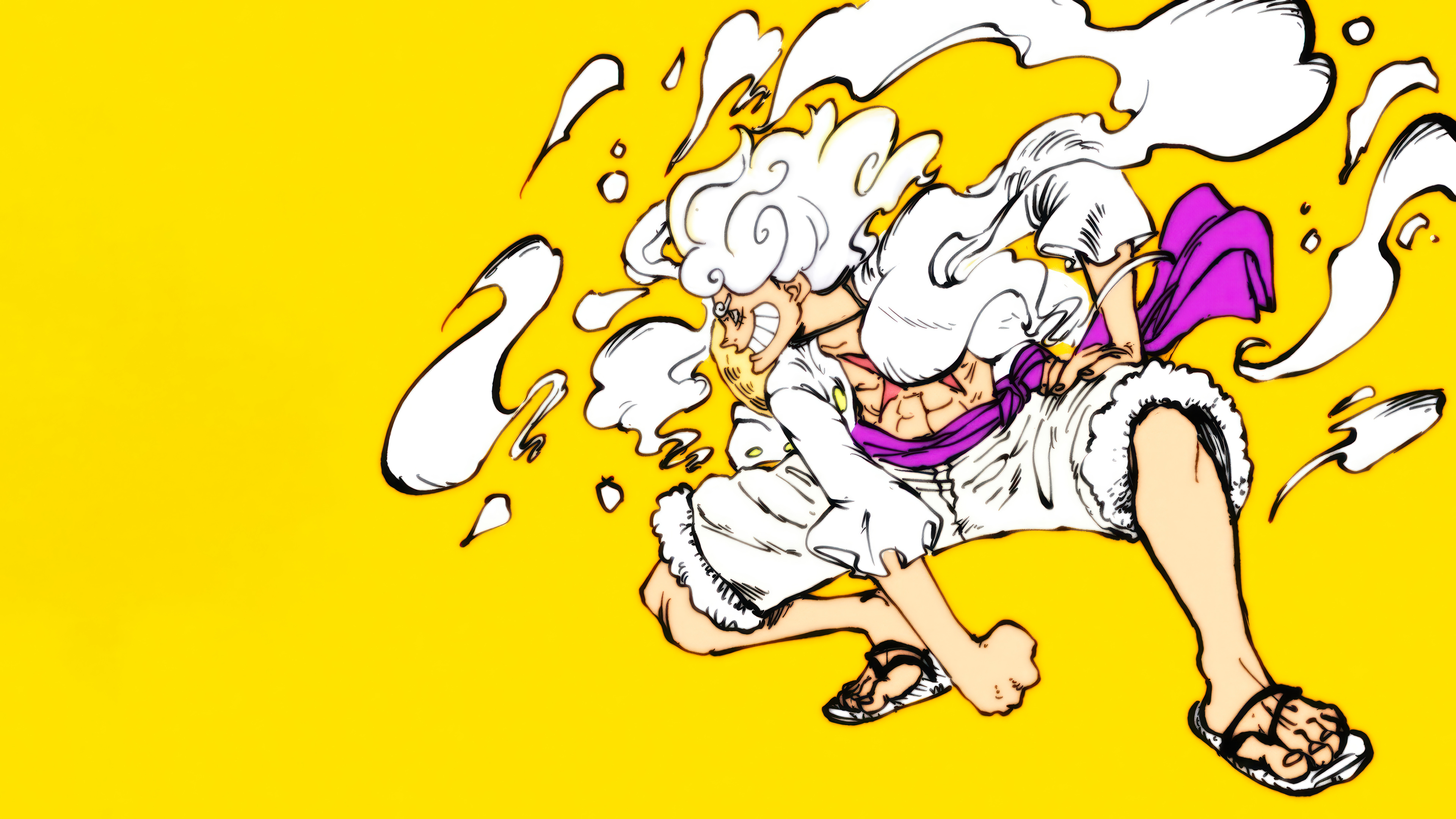 Luffy Gear 5 One Piece, Eiichiro Oda, 3840x2160 UHD, PC 4K
