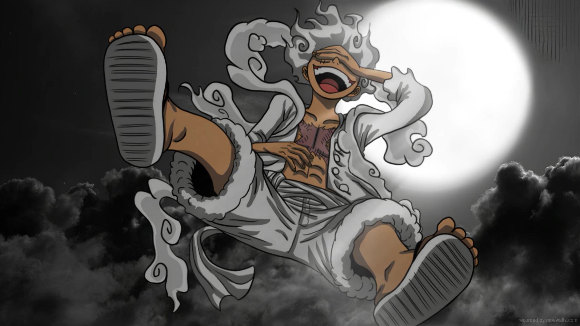 Luffy Gear 5 luna notturna, One Piece, 1920x1080 Full HD, Laptop