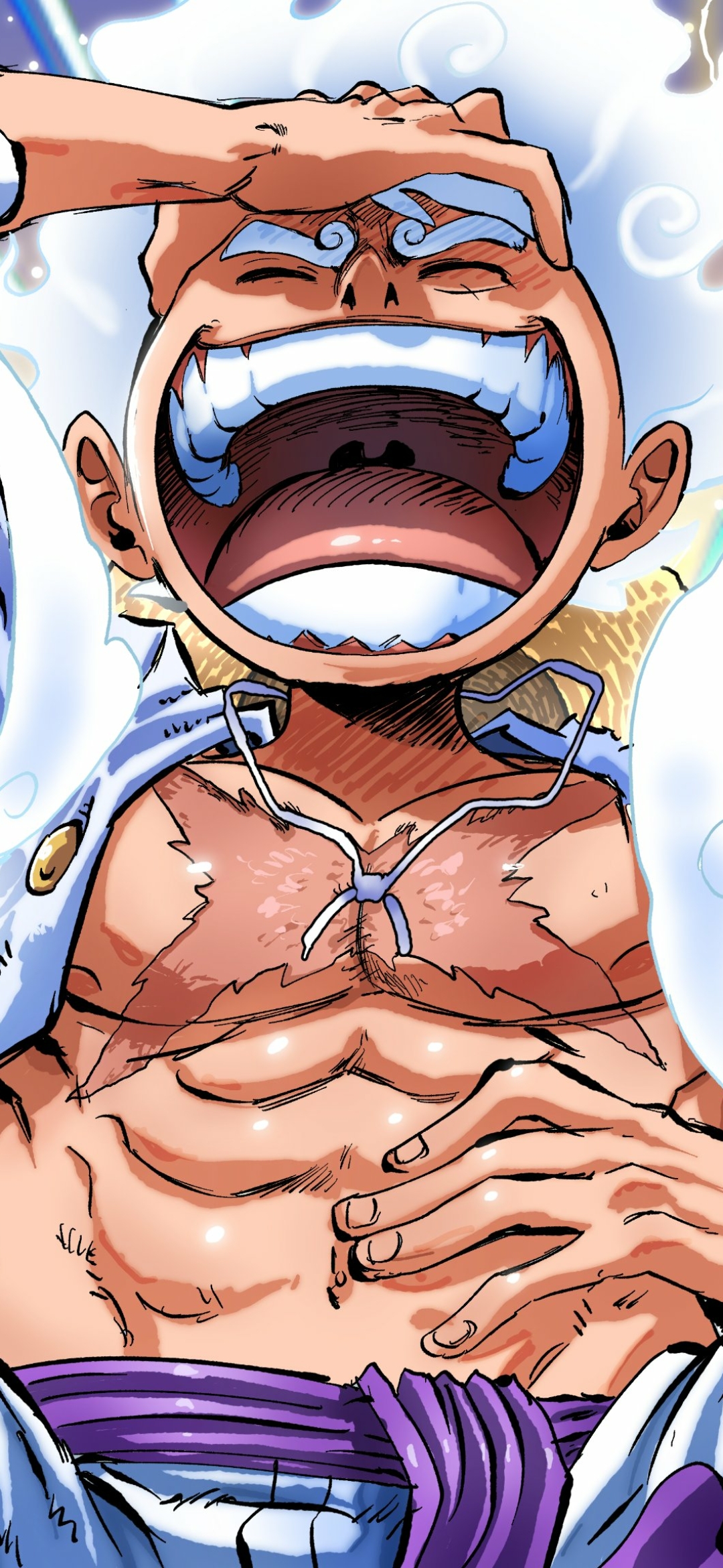 Rufy Gear 5 One Piece, 1080x2340 Verticale, Telefono