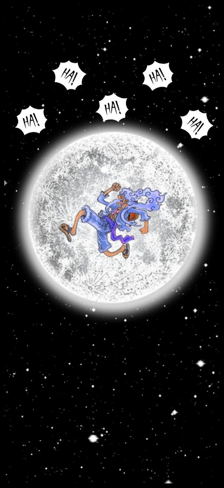 Rufy Gear 5 sulla luna, 736x1600 Verticale, Telefono