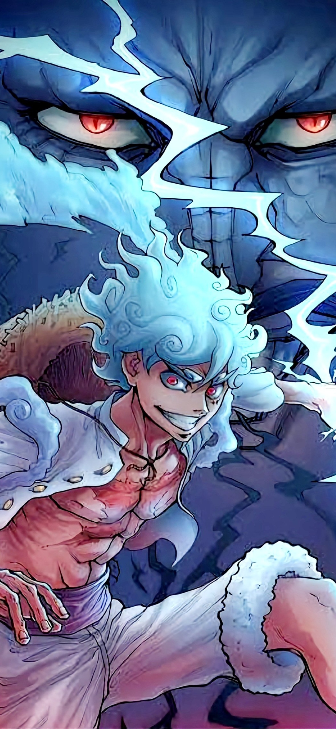 Luffy Gear 5 One Piece, 1180x2556 Full HD Verticale, Smartphone