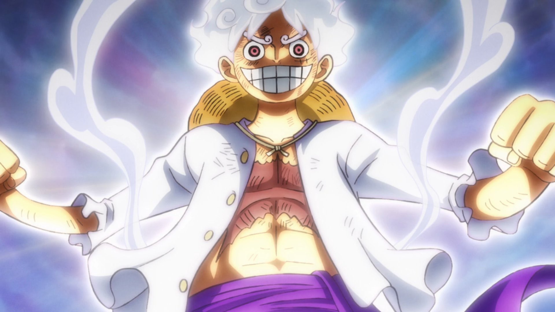 Luffy Gear 5 Sun God Nika, One Piece, 1920x1080 1080p, PC