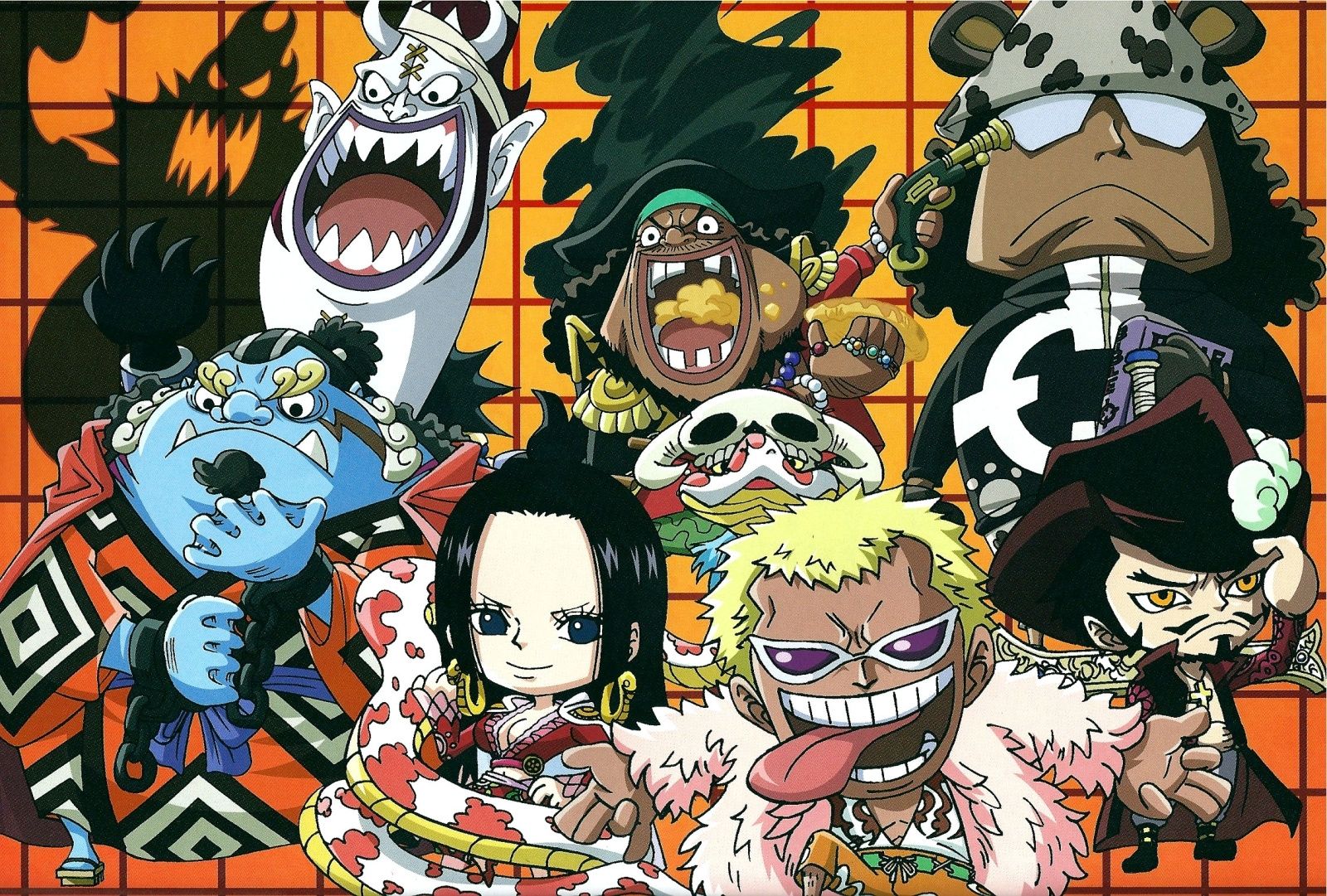 Personaggi One Piece chibi, 2434x3409 Verticale, Telefono