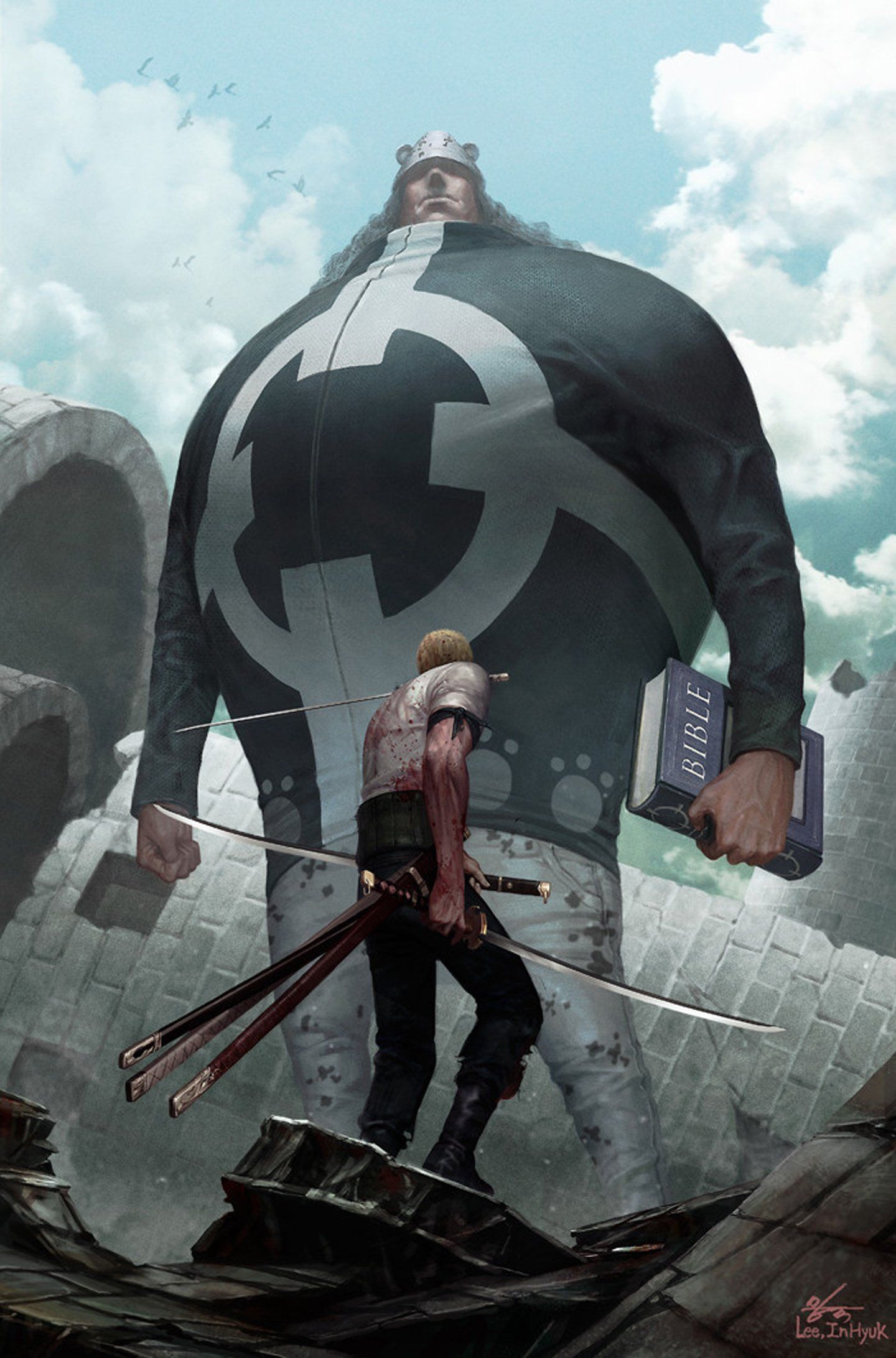 Kuma e Zoro, One Piece, Eiichiro Oda, 1440x2183 Full HD Verticale, Smartphone