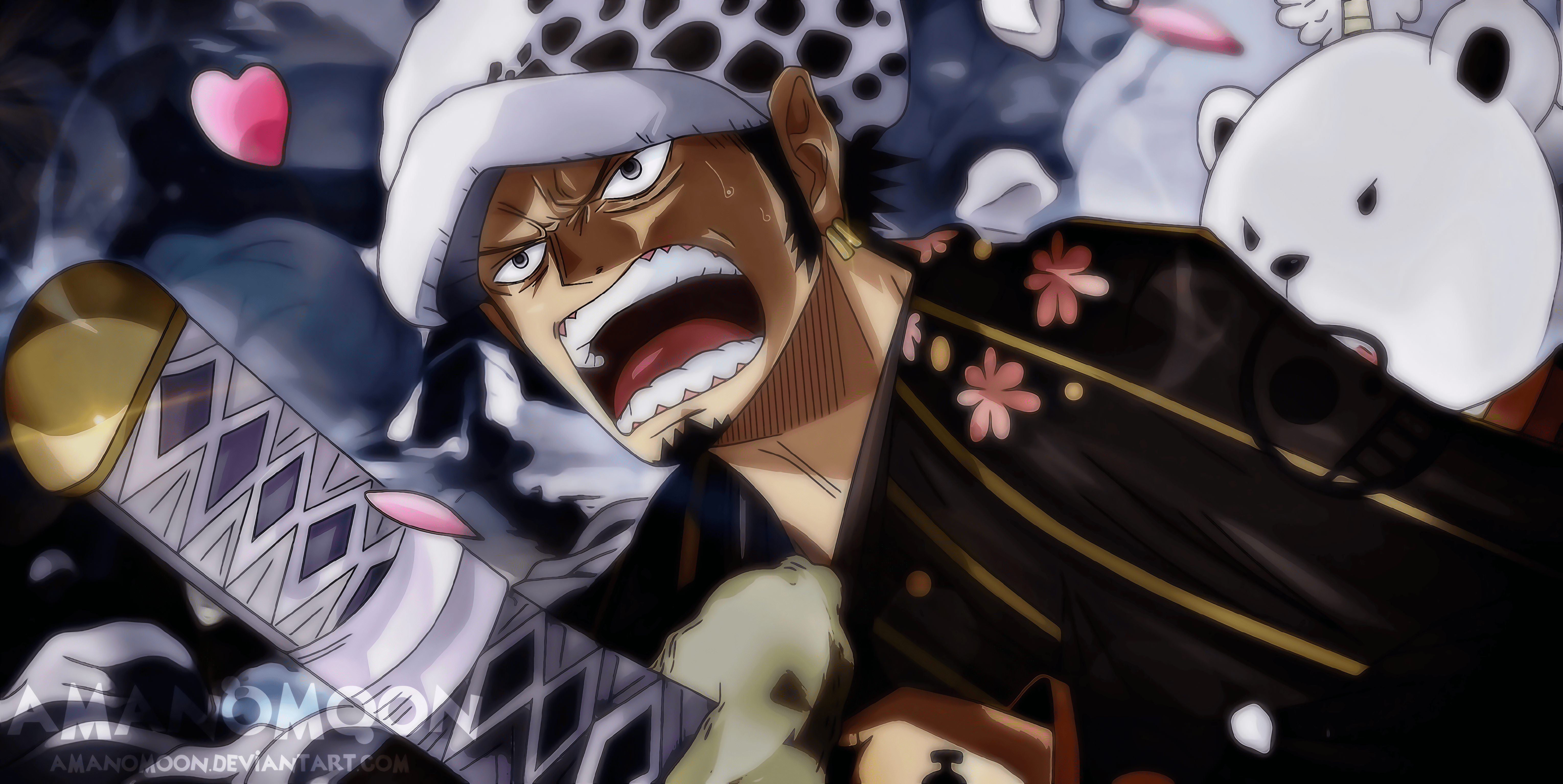 Trafalgar Law One Piece, 6116x3070 Ultra HD, Monitor 4K