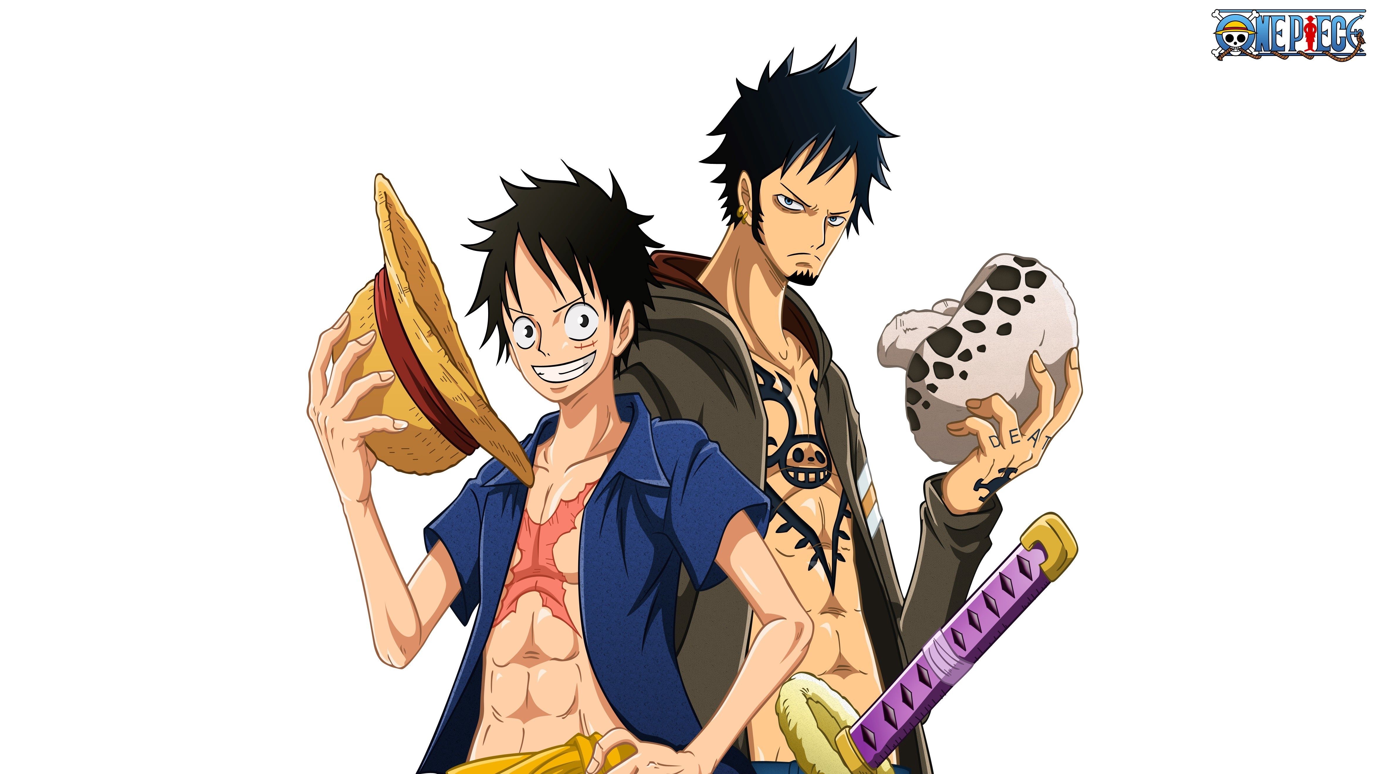 Trafalgar Law e Luffy, One Piece, pirata di gomma, 4694x2640 4K, Desktop 4K