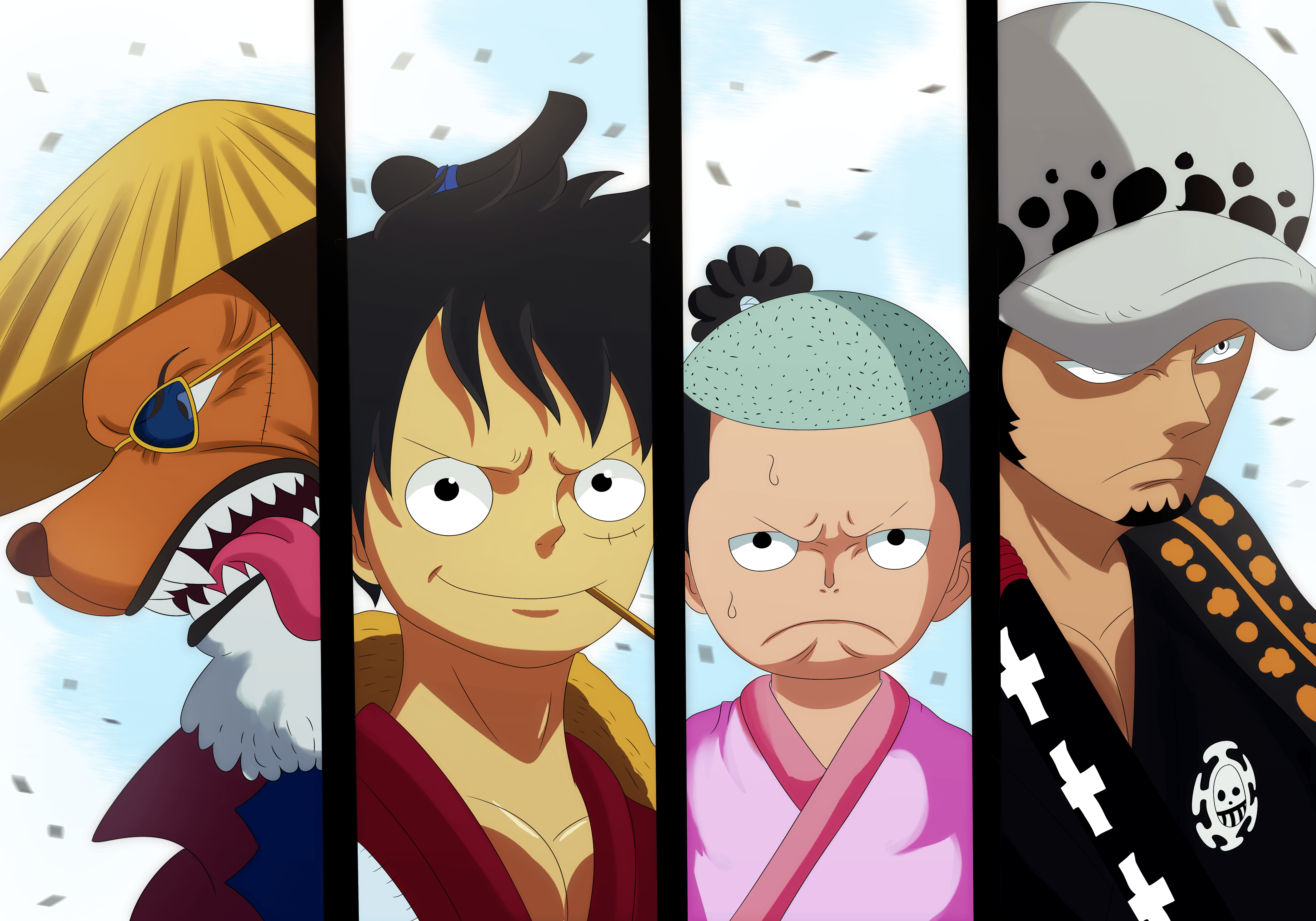 Personaggi One Piece pannelli, 5000x3500 UHD, PC 4K